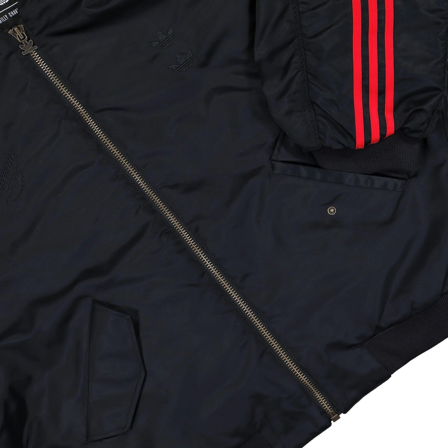 Buy Adidas men x willy chavarria satin bomber jacket for $500