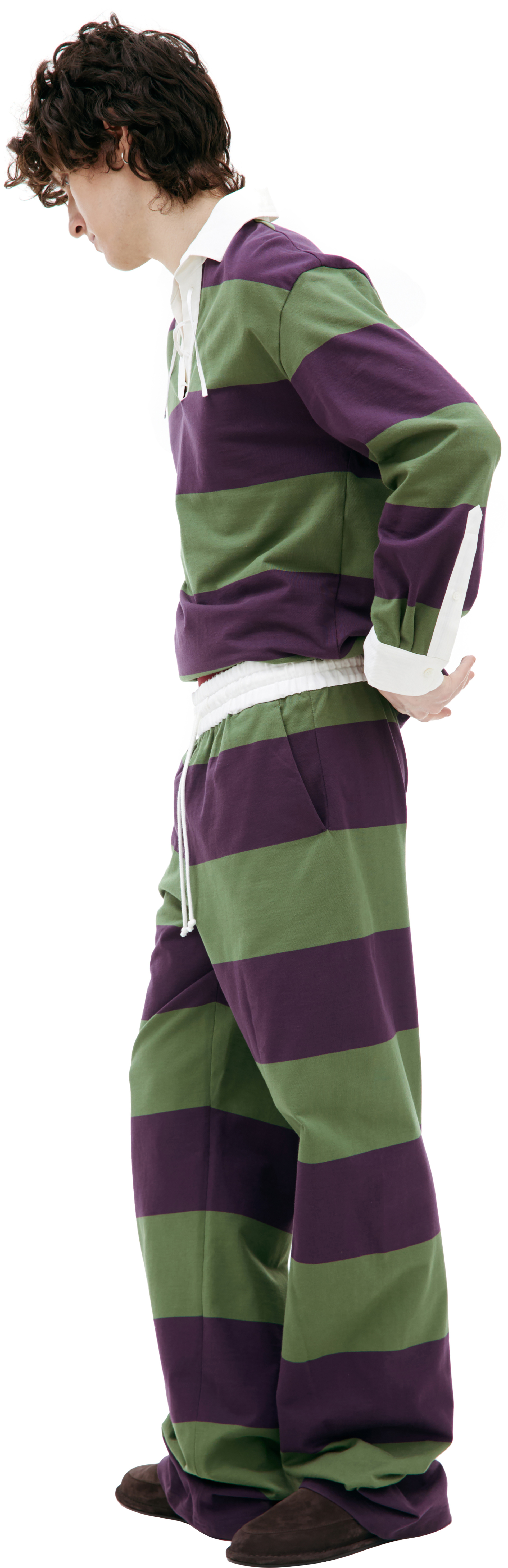 Dries Van Noten Striped Cotton Trousers