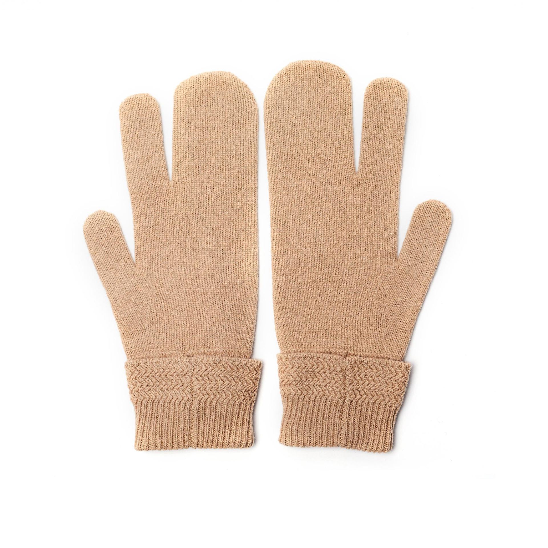Maison Margiela Beige Wool & Cashmere Gloves