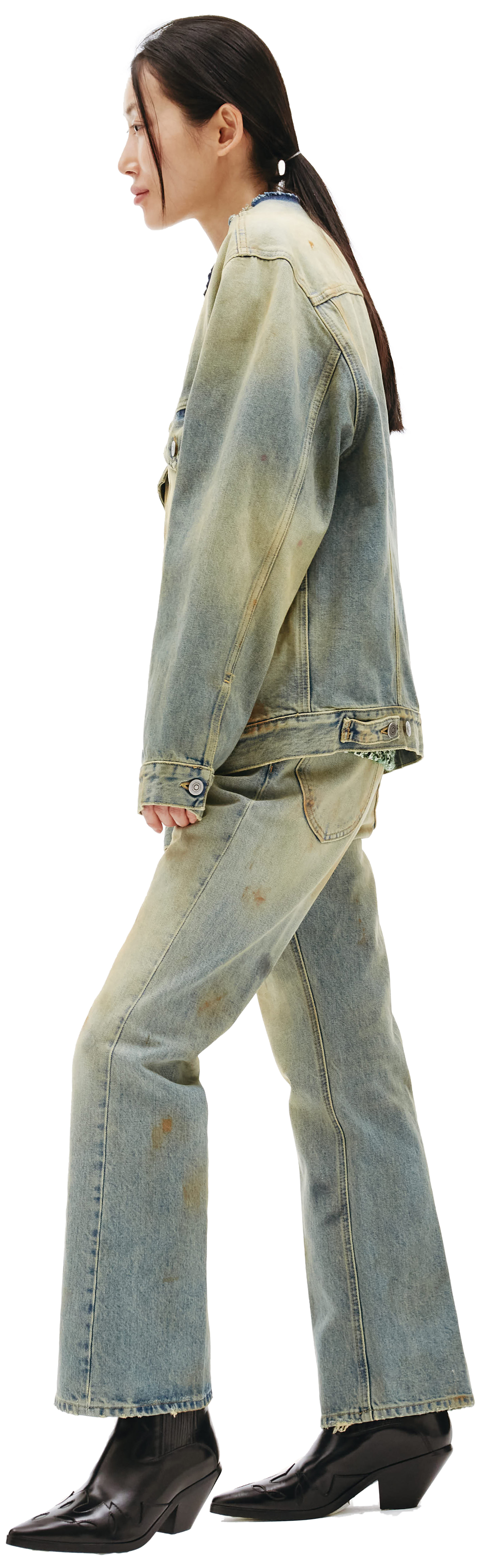 Maison Margiela Collarless denim jacket