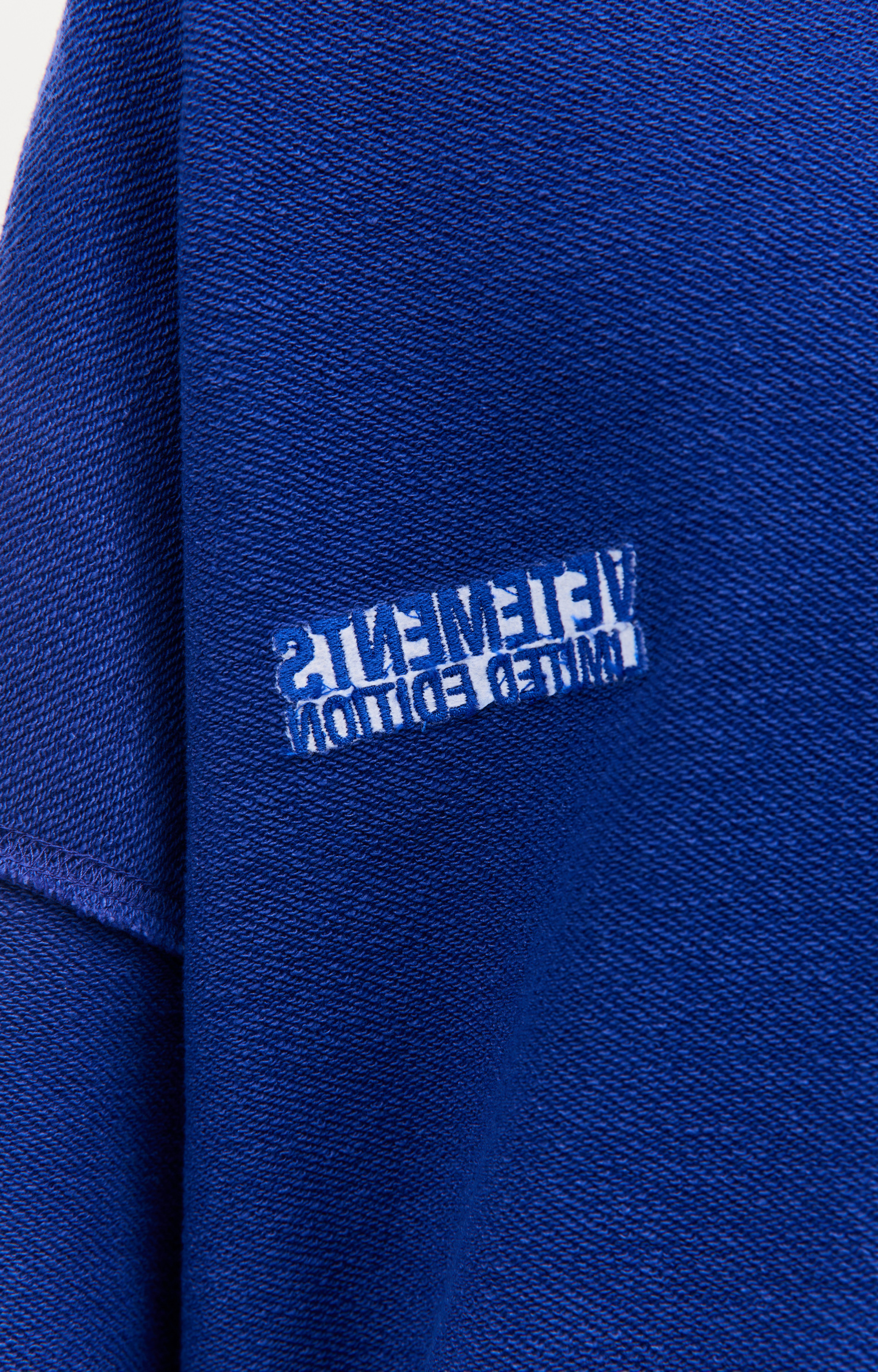 Buy VETEMENTS men blue black inside-out hoodie for $534 online on