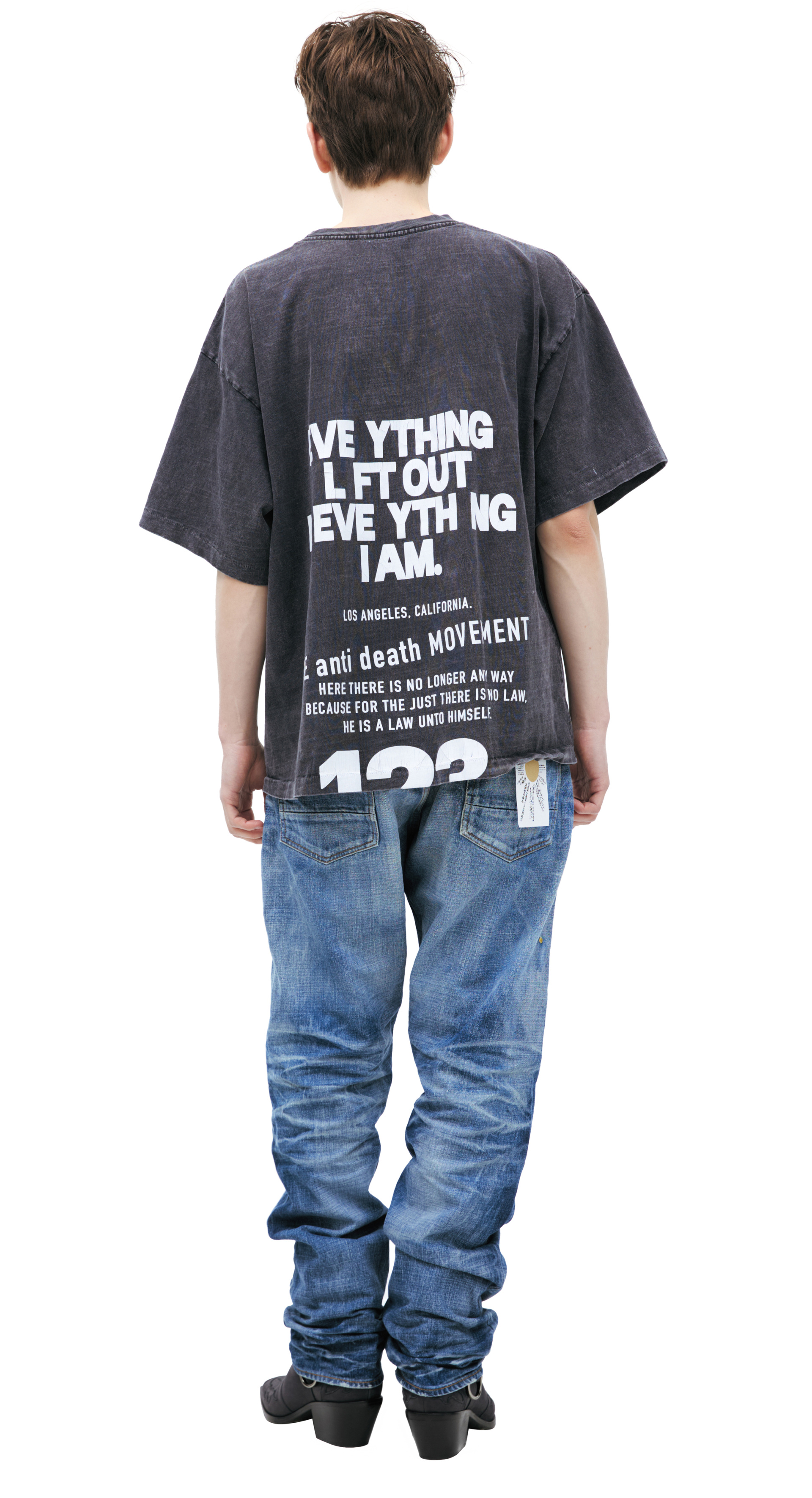 RRR123 Black print T-shirt