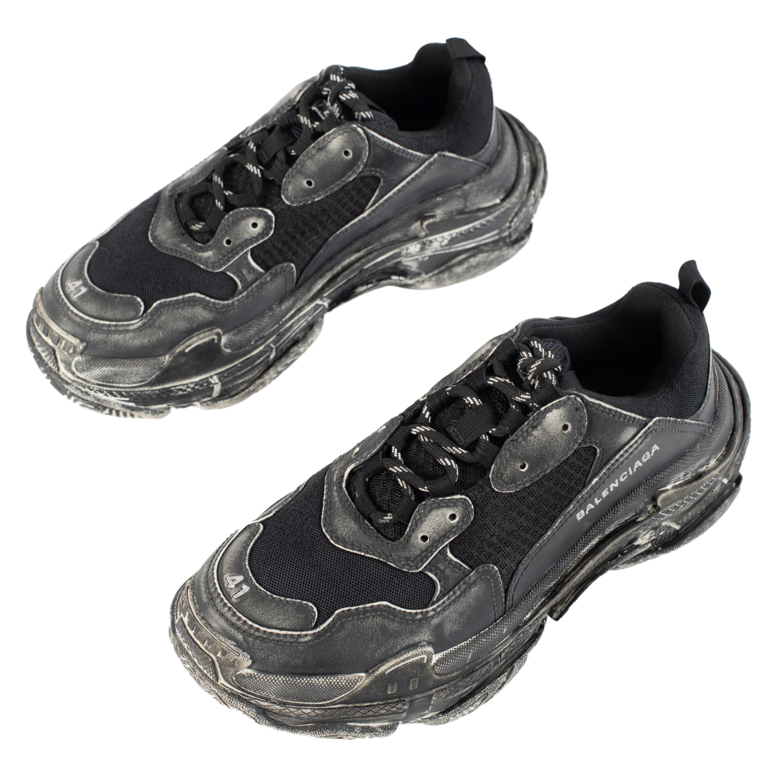 Balenciaga Черные кроссовки Triple S