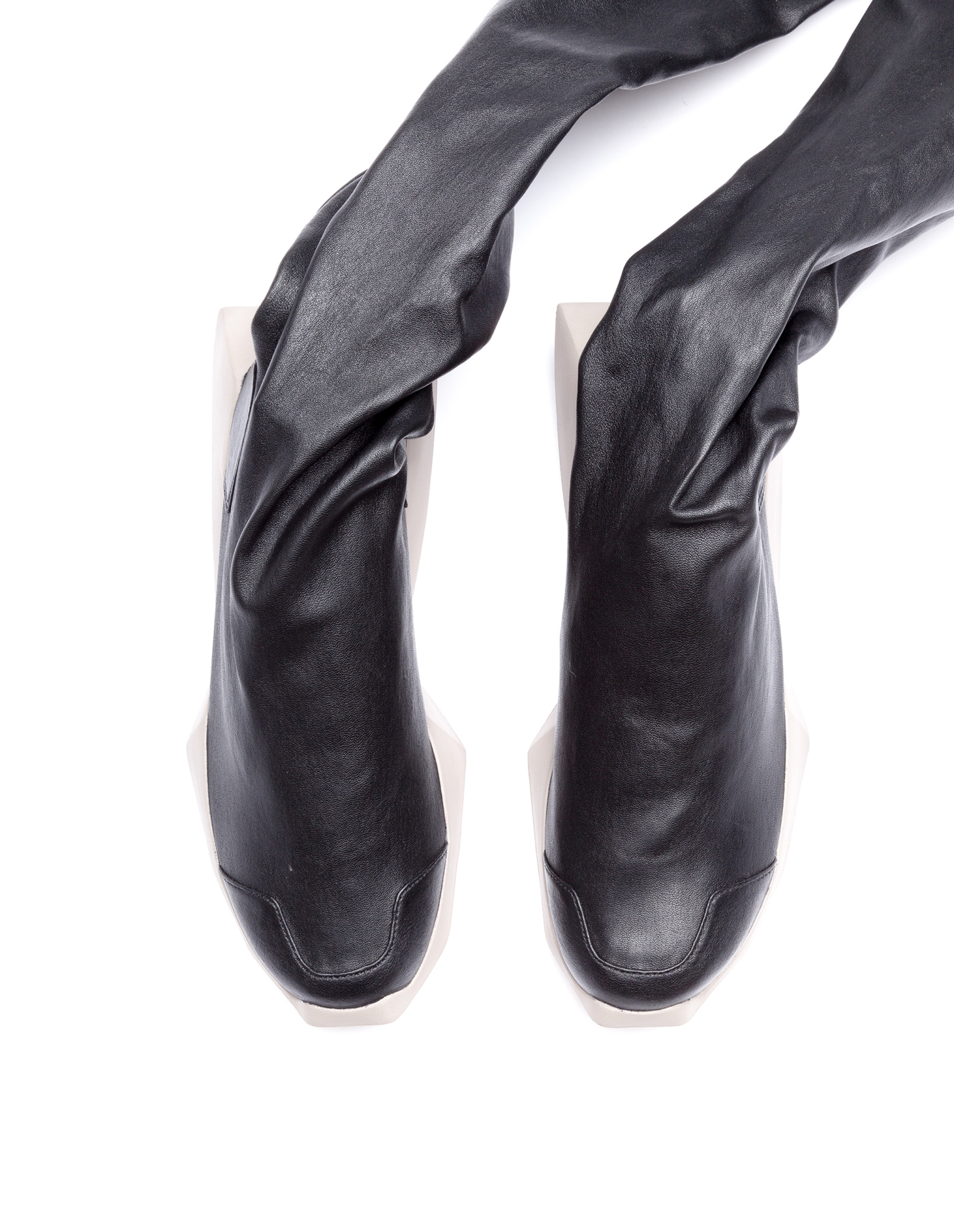 Rick Owens Кожаные ботфорты Rick Owens x Adidas