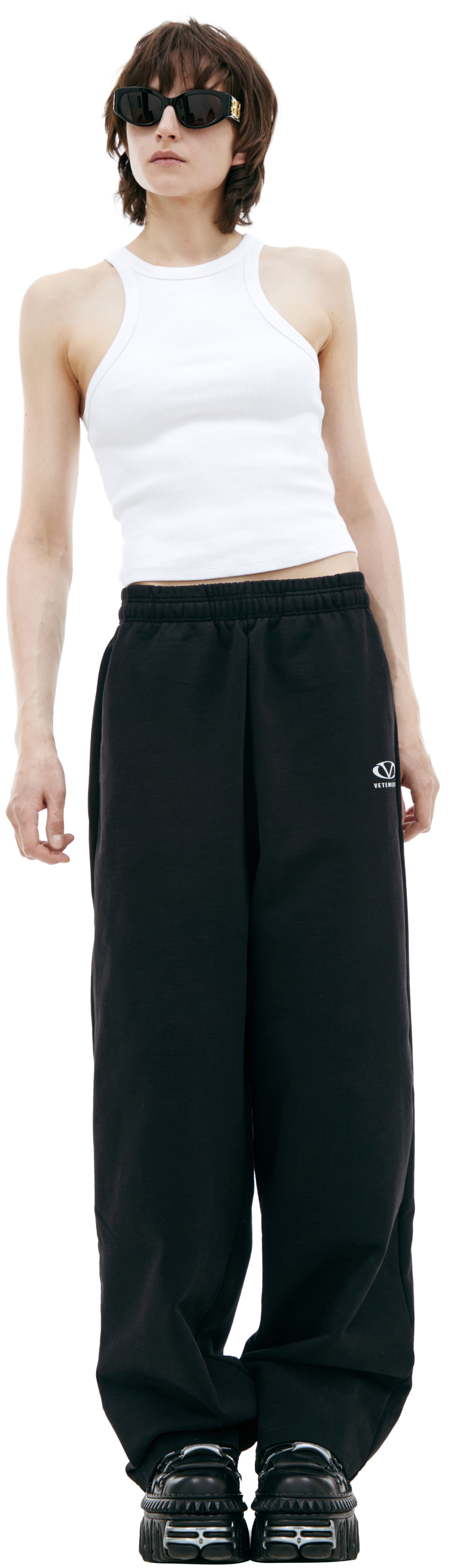 VETEMENTS Black logo sweatpants