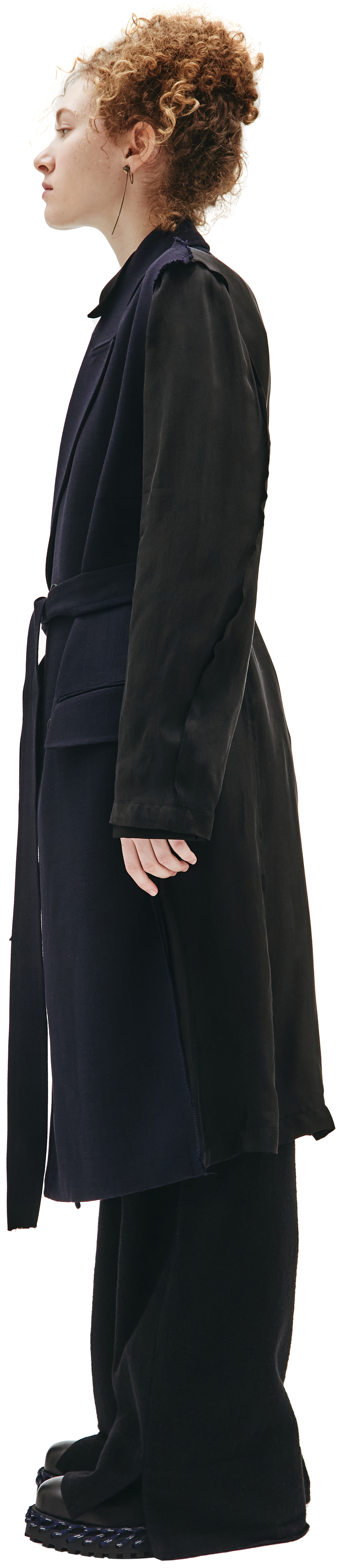 Maison Margiela Navy & Black Double Breasted Coat
