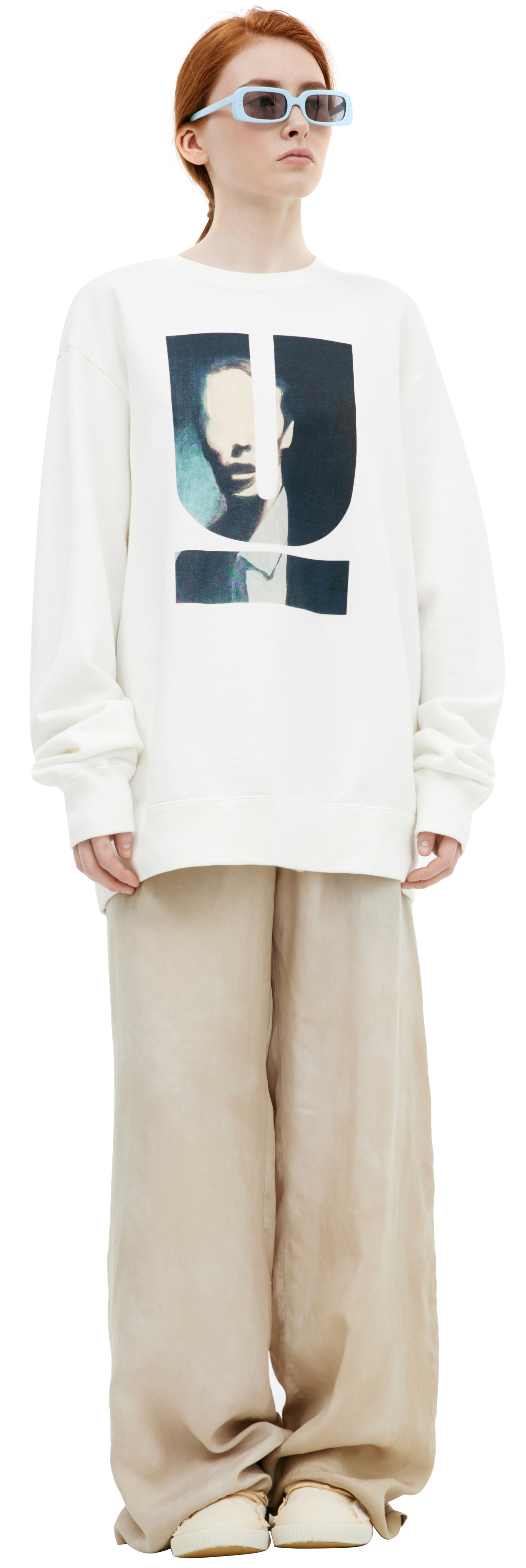 Undercover White sweatshirt with print