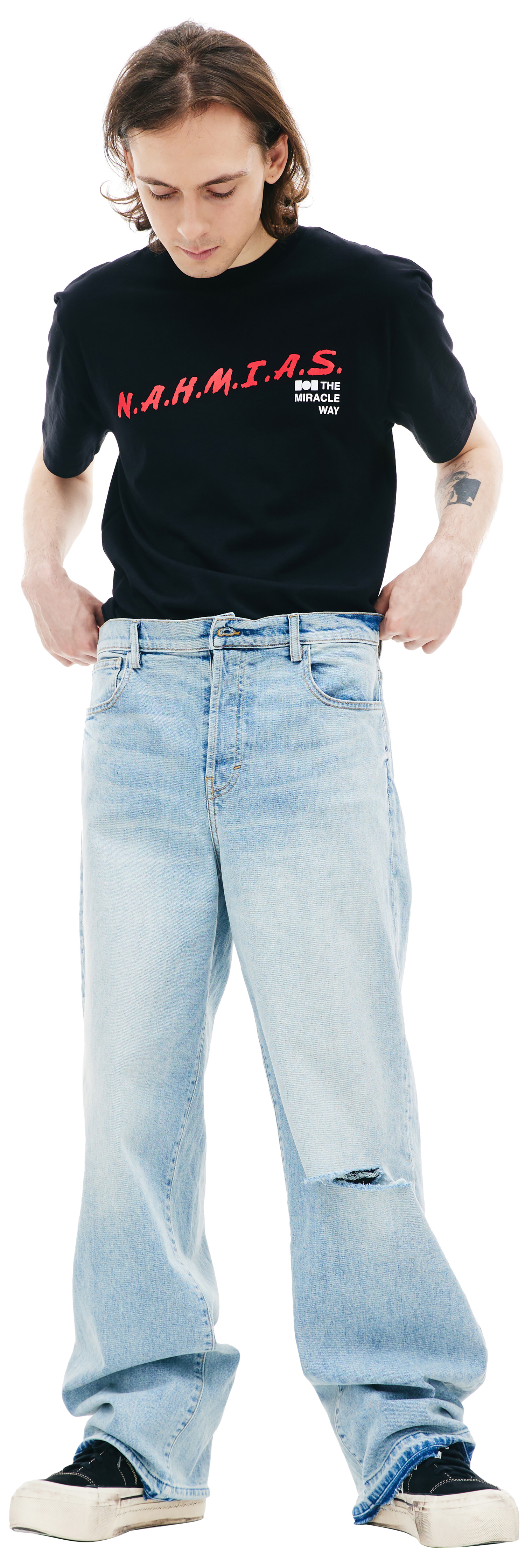 Nahmias Light wash baggy jeans