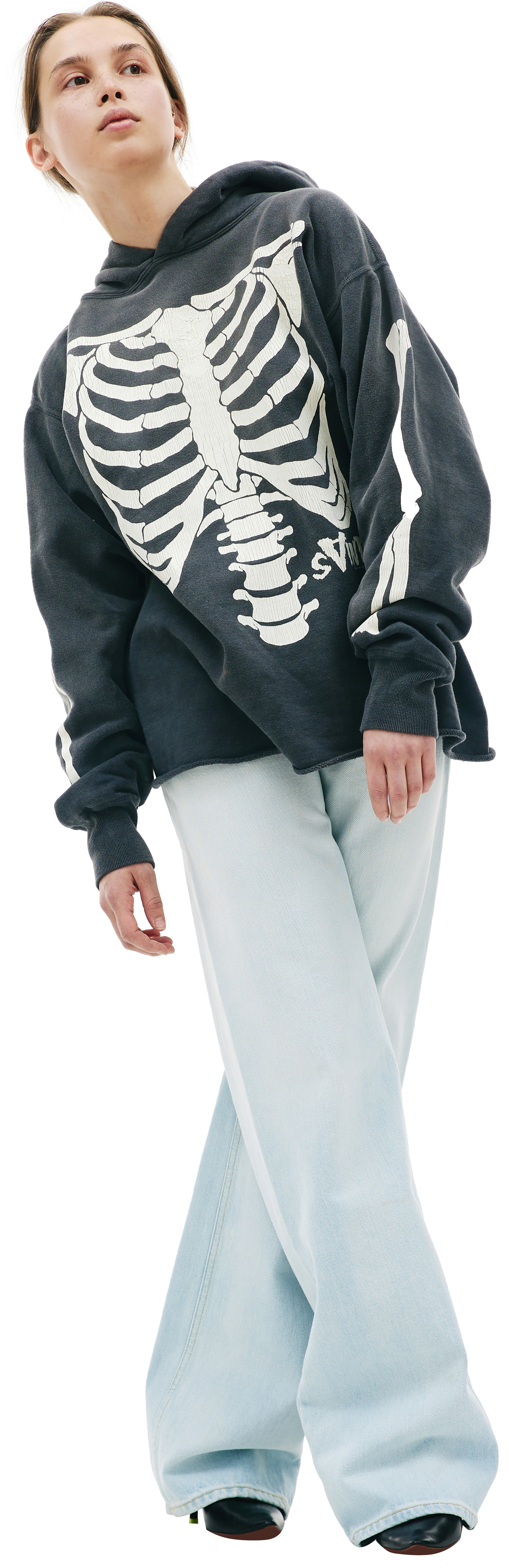 Saint Michael Bone printed hoodie