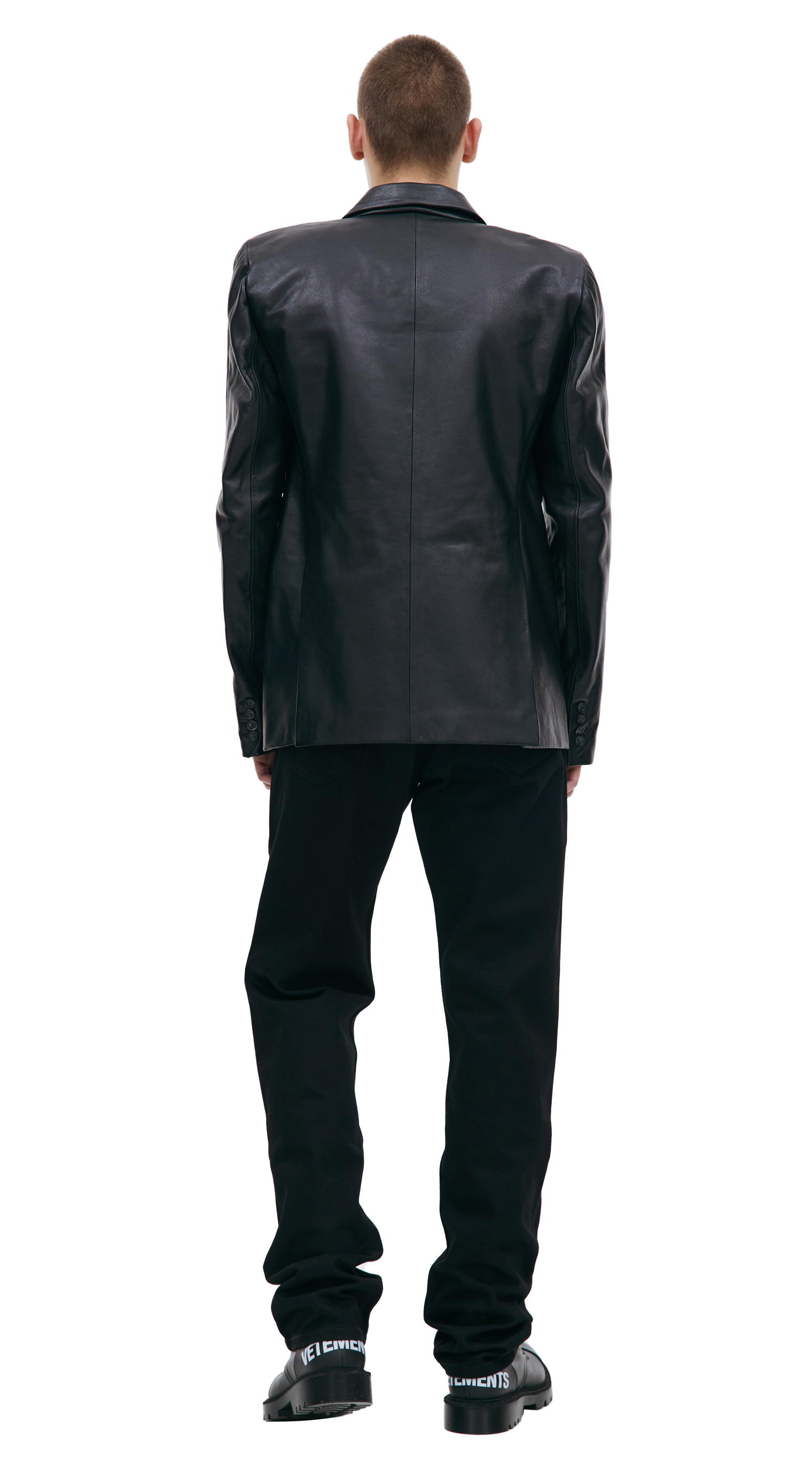 VTMNTS Black leather blazer