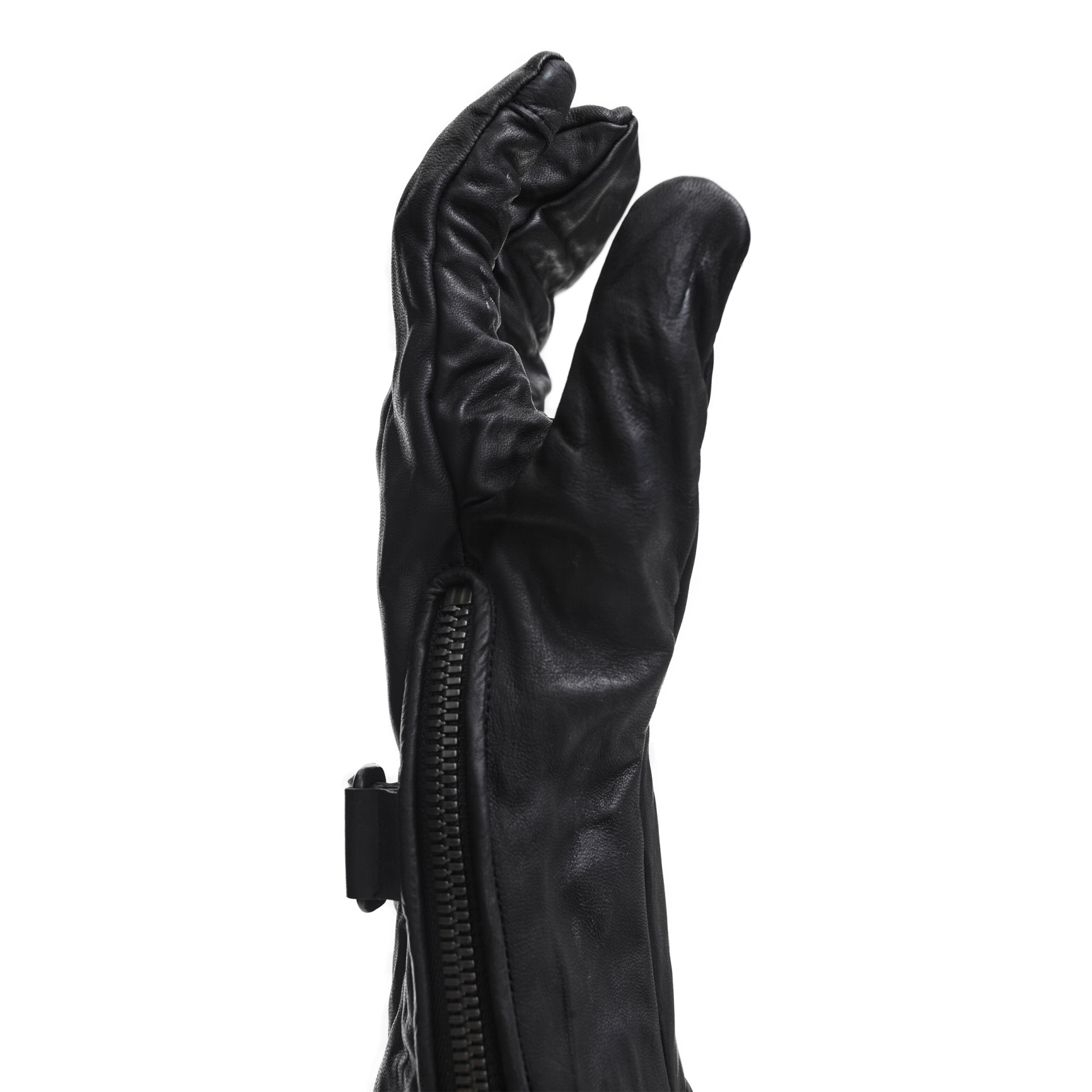 The Viridi-Anne Black leather gloves