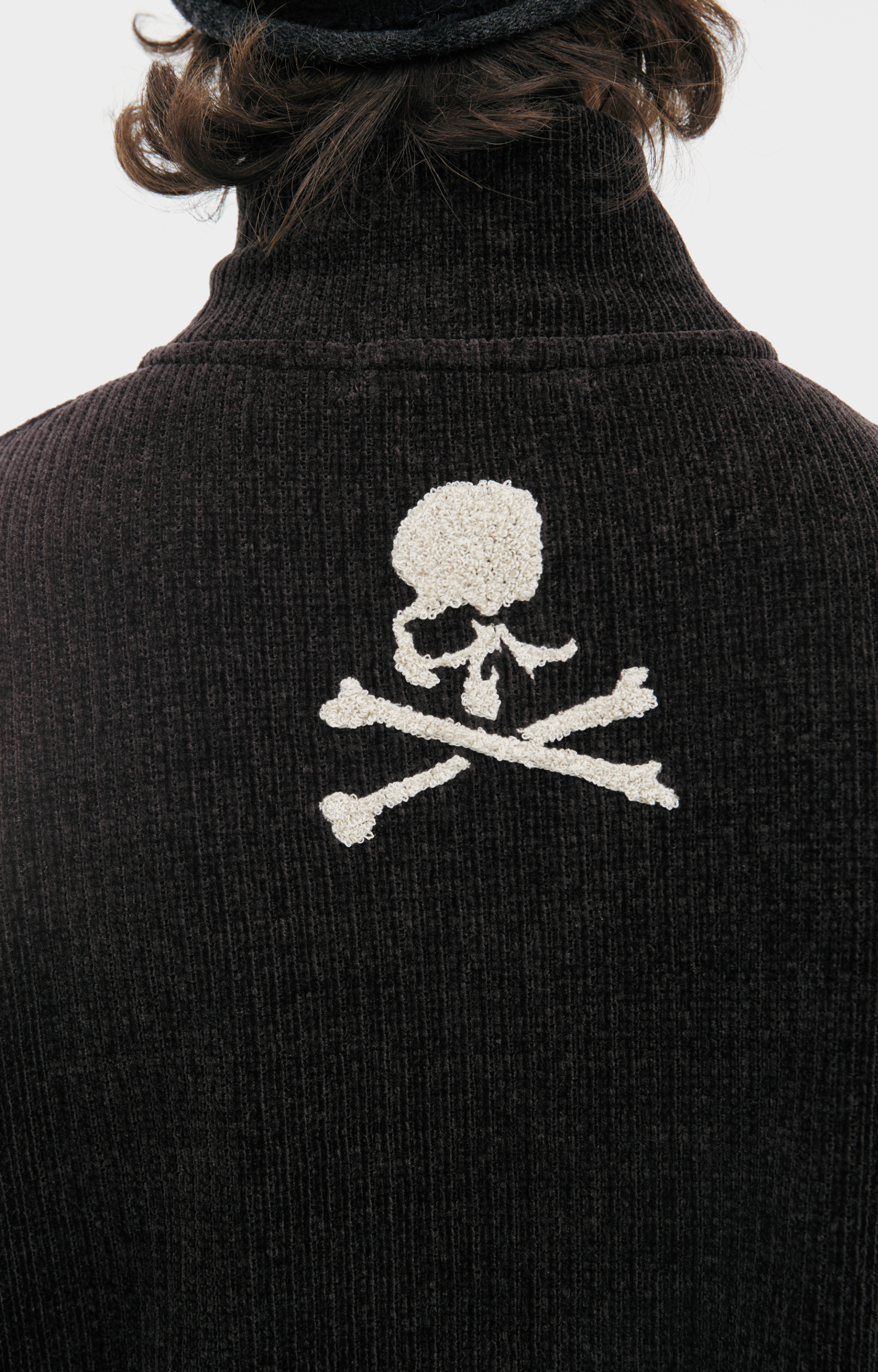 Mastermind WORLD Dark brown pullover with a collar