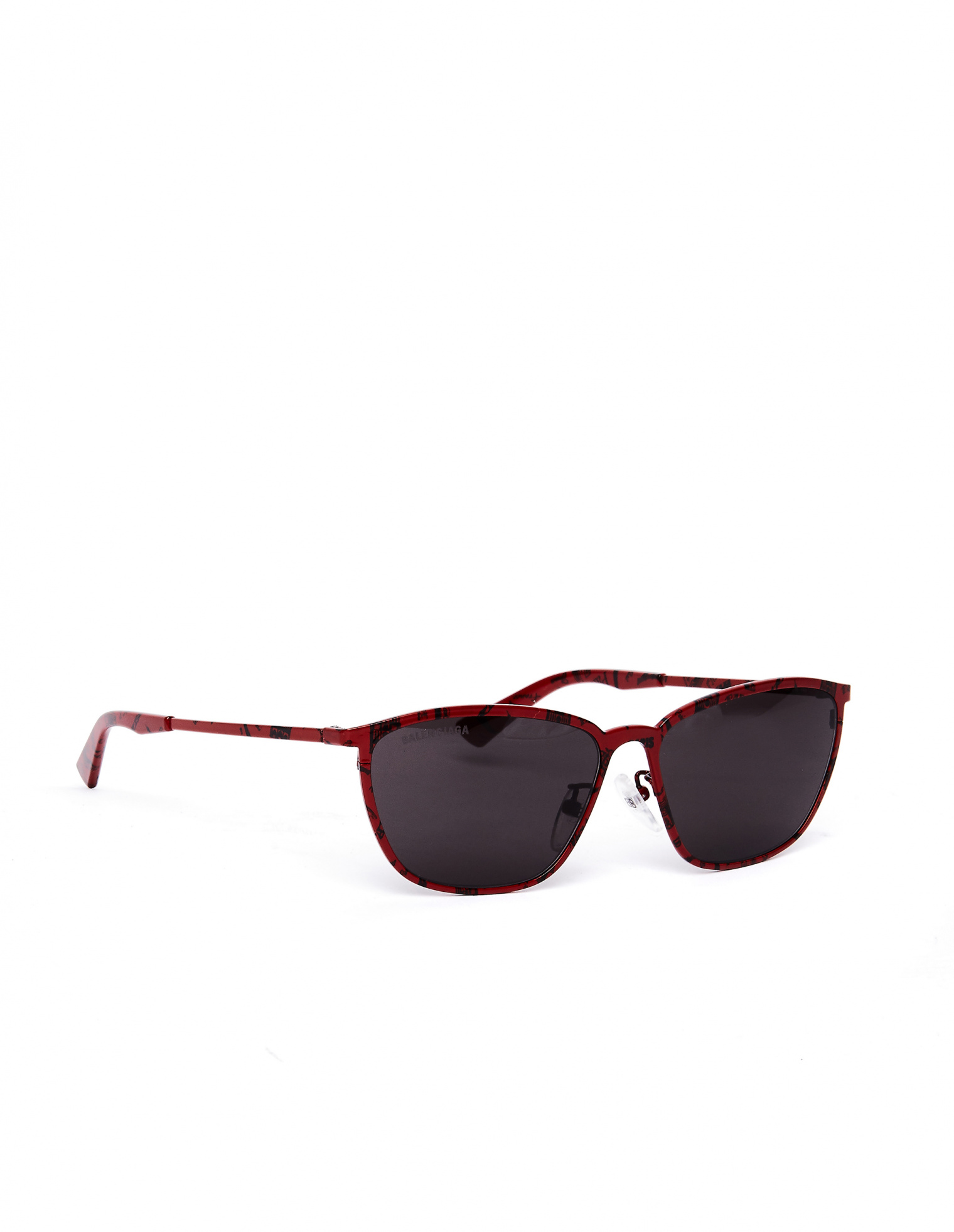 Balenciaga Красные очки в оправе с принтом Paris