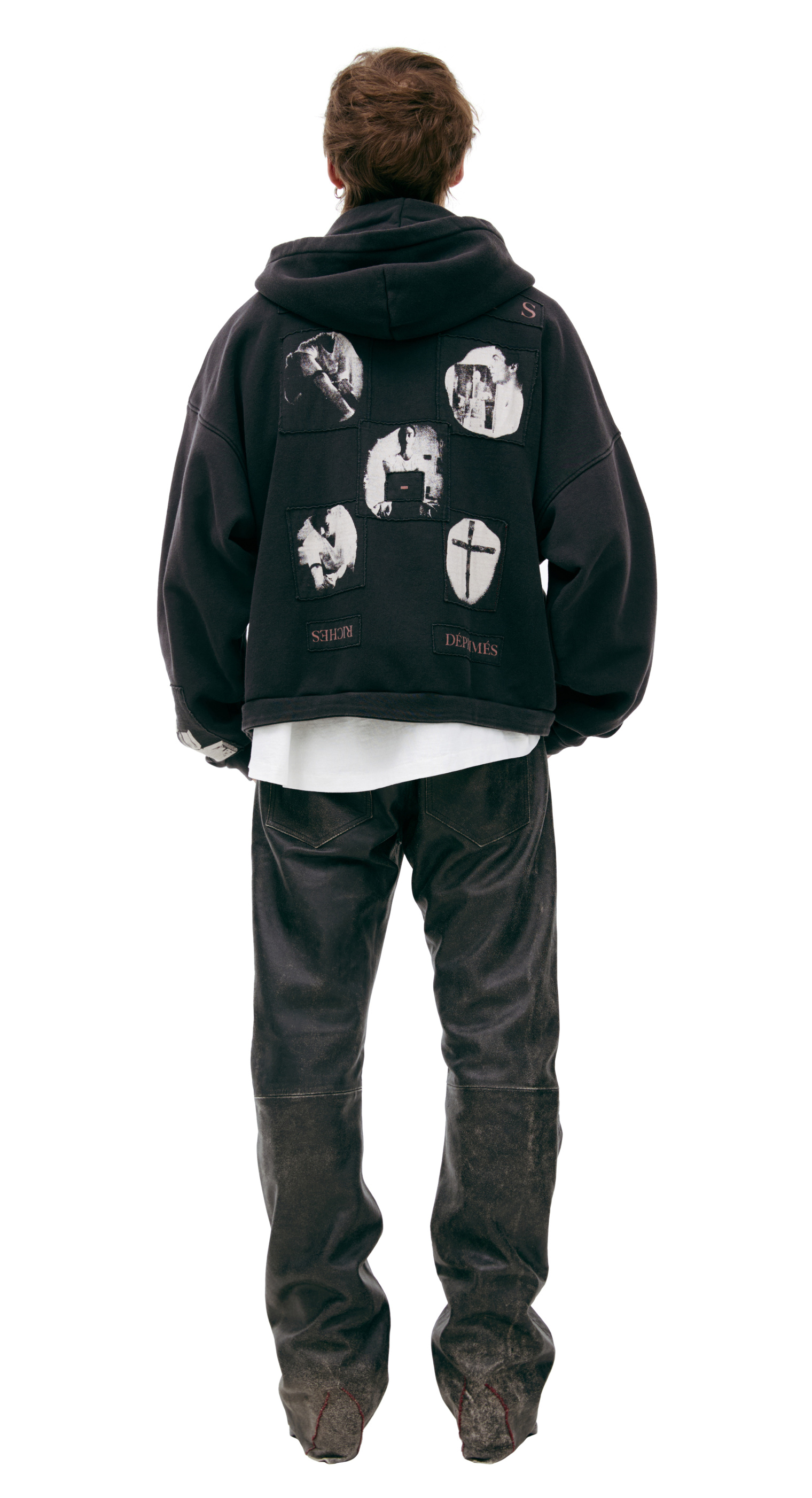 Enfants Riches Deprimes Black hoodie with patches