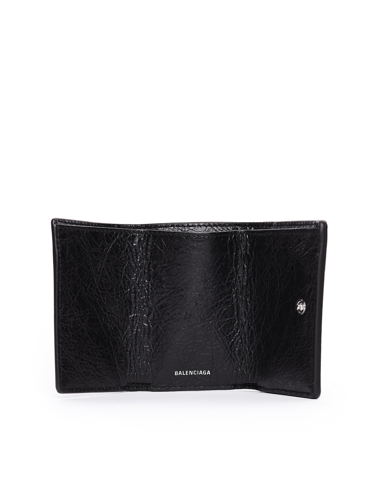 Balenciaga Black Papier Mini Graffiti Wallet