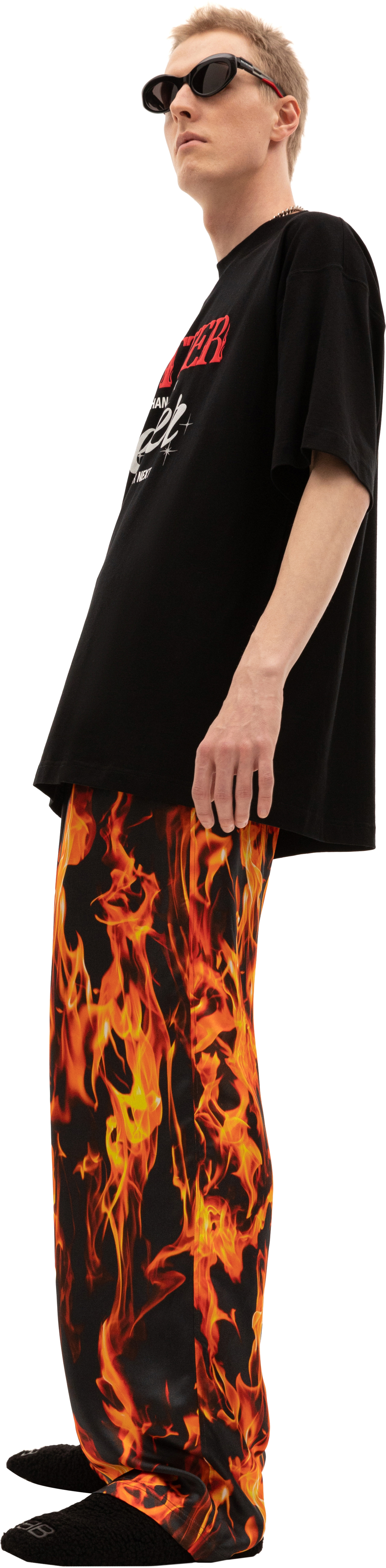 VETEMENTS Black Oversized Printed T-shirt