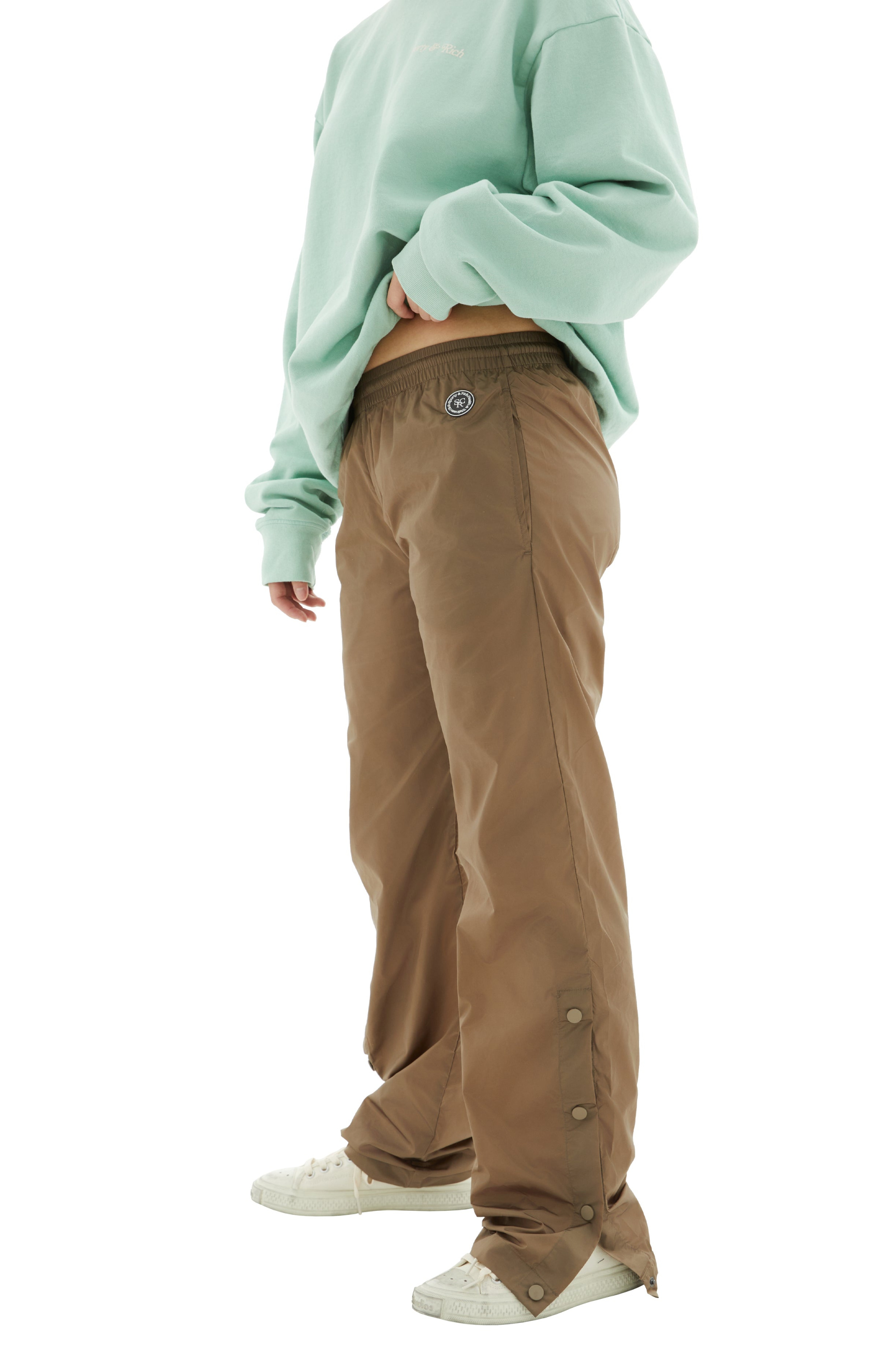 SPORTY & RICH Snap Nylon Track Pants