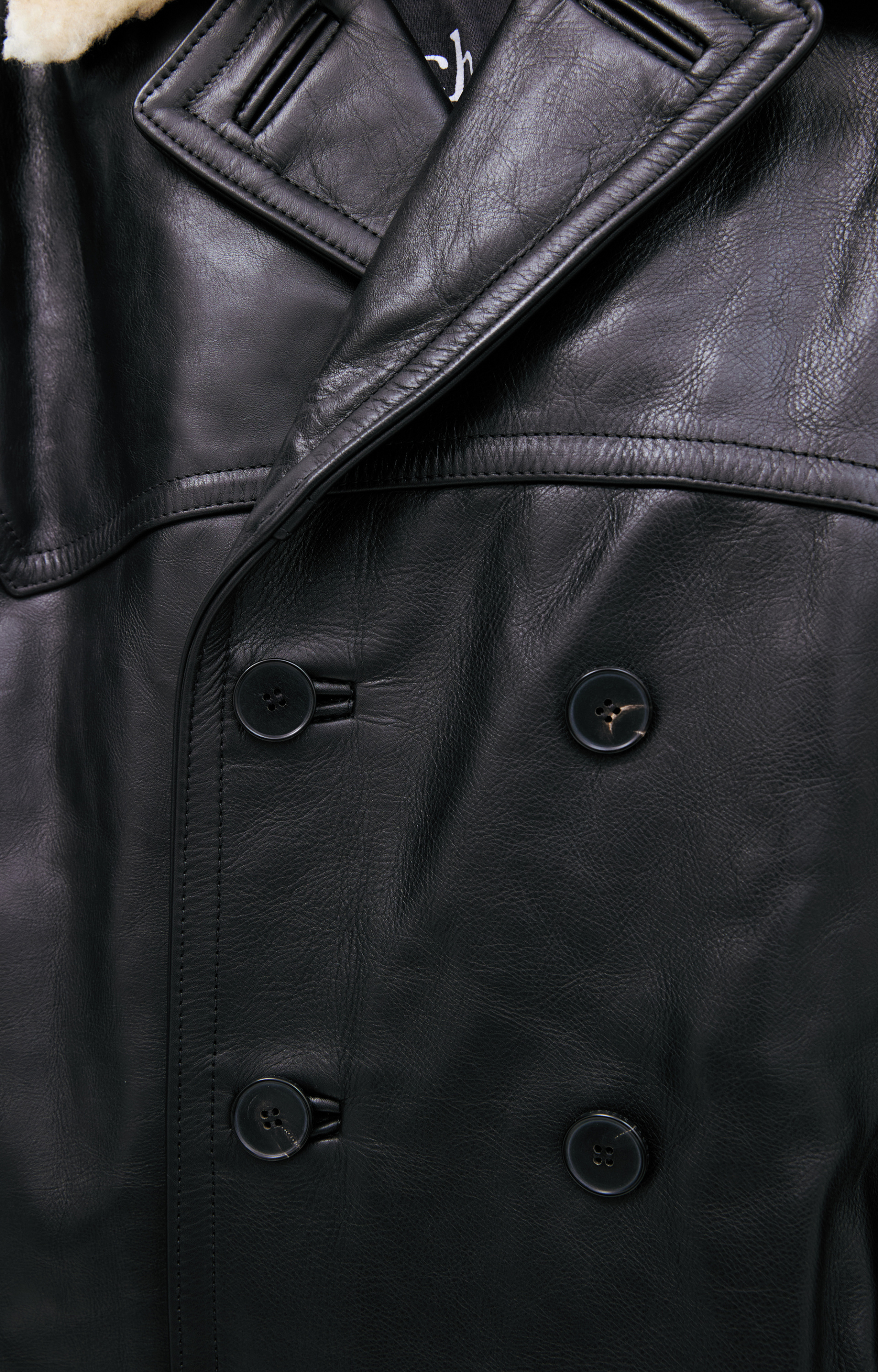 Enfants Riches Déprimés Black leather coat