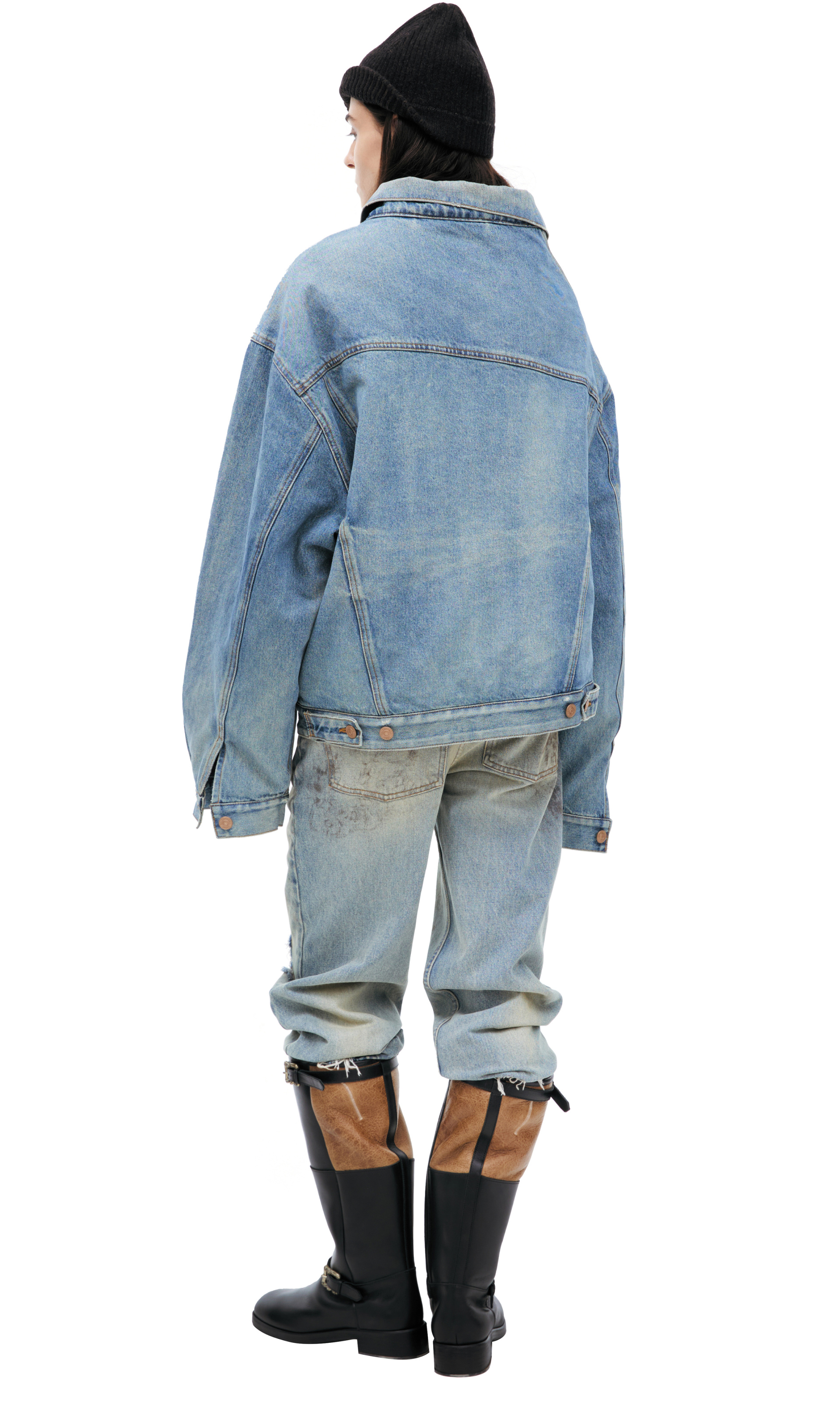 Balenciaga Asymmetric Denim Jacket