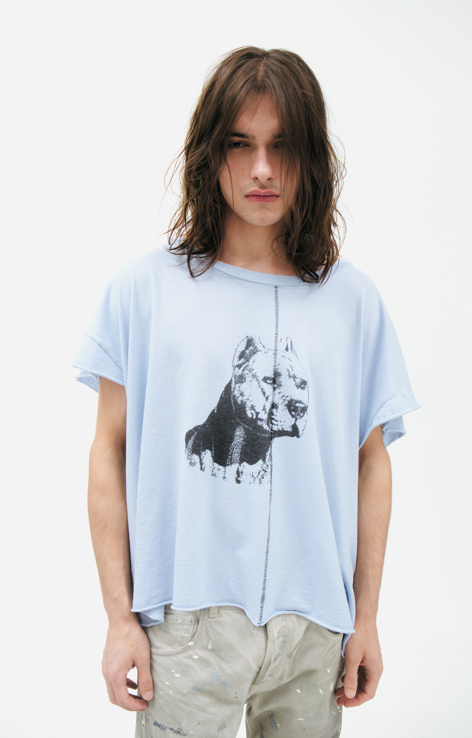 Buy Enfants Riches Déprimés men blue t-shirt with prints for $740
