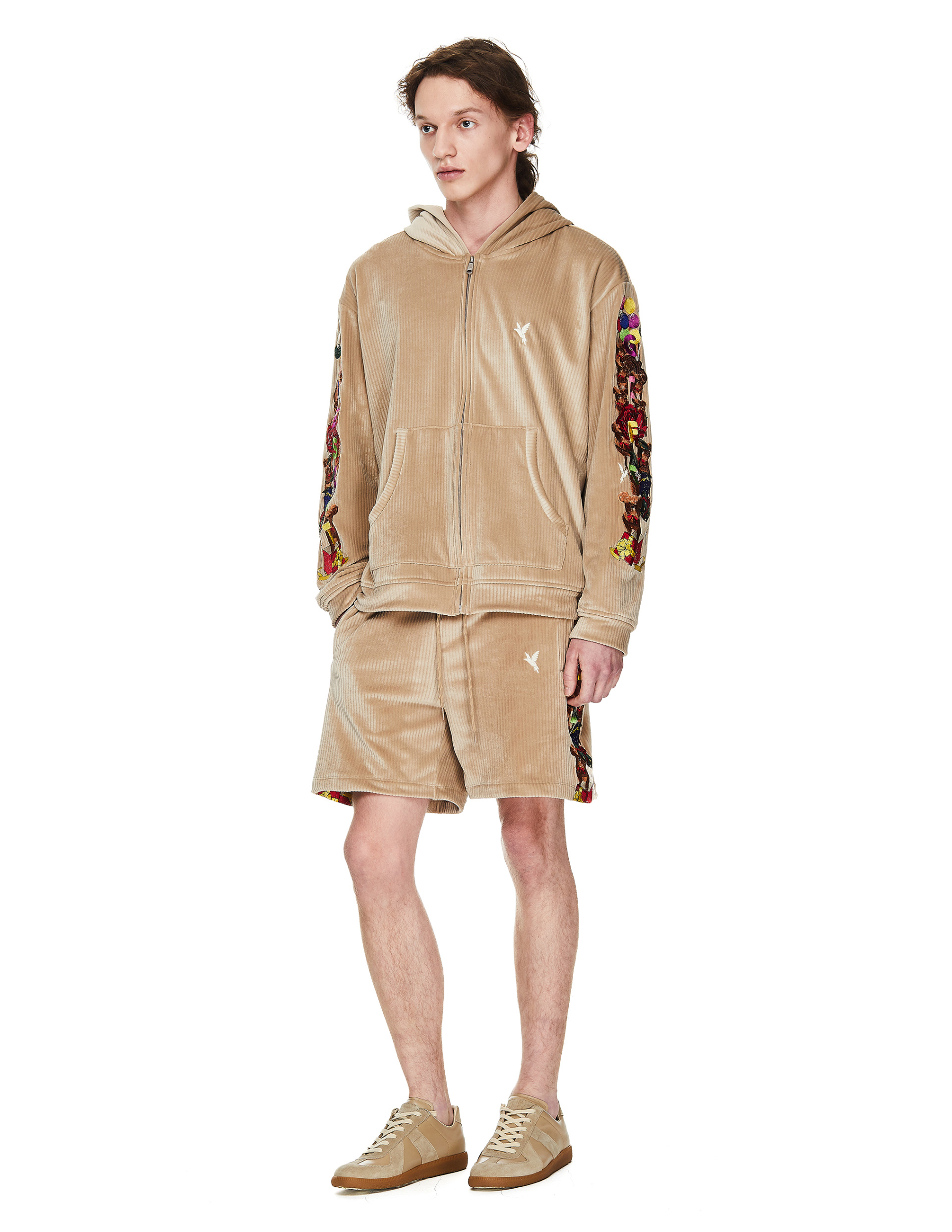 Doublet Velour Embroidered Shorts