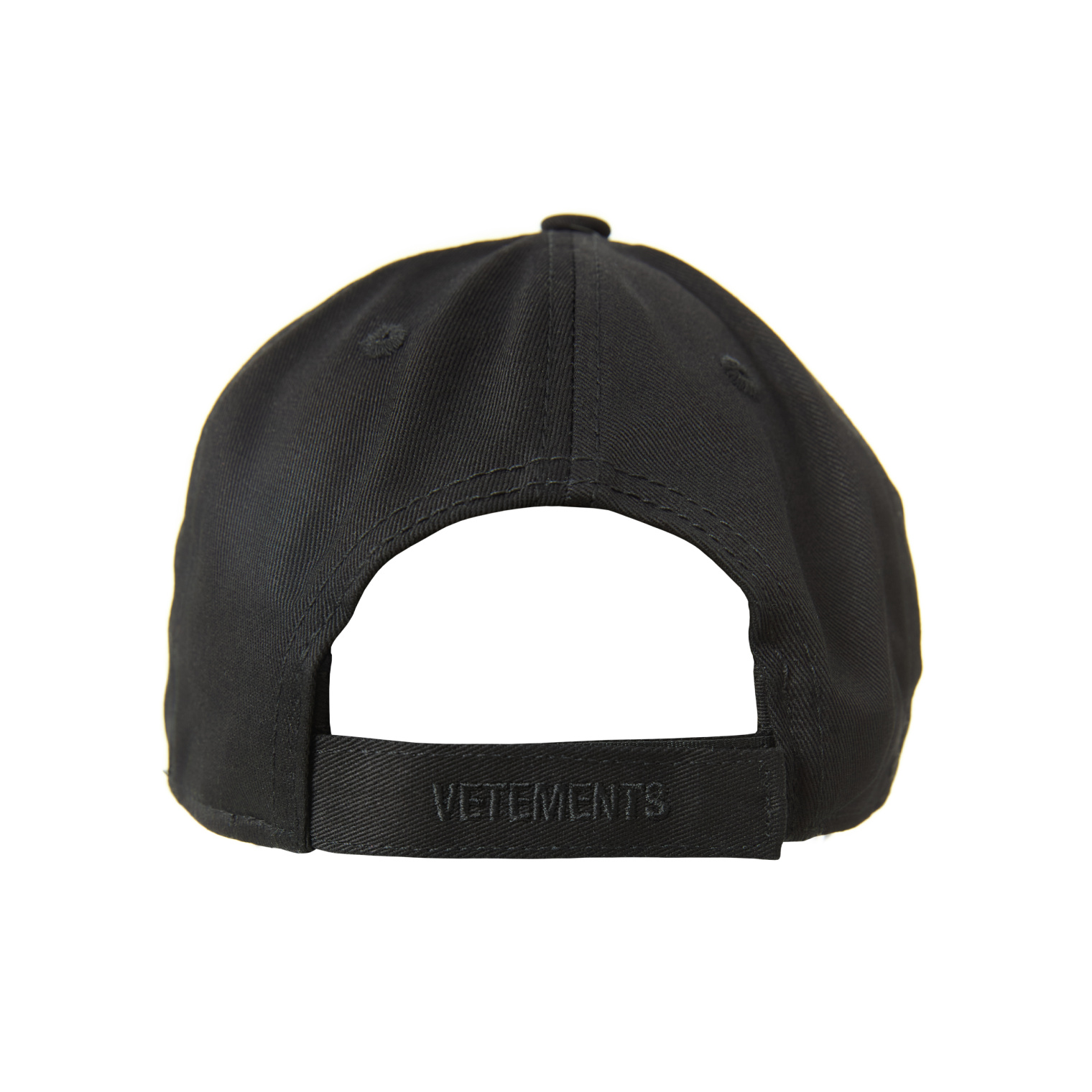 VETEMENTS Black cap with a bottle opener