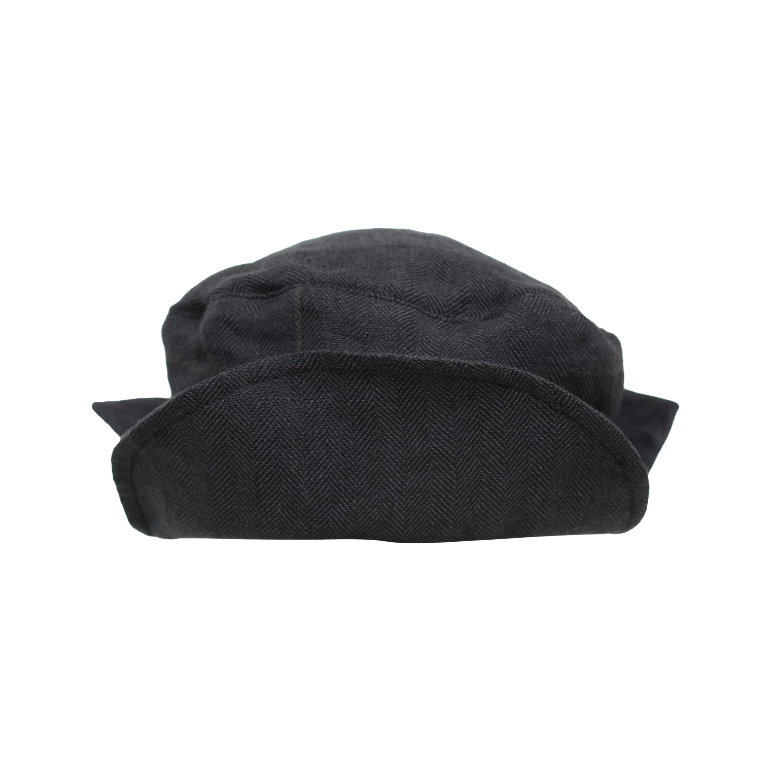 The Viridi-Anne Black check linen cap