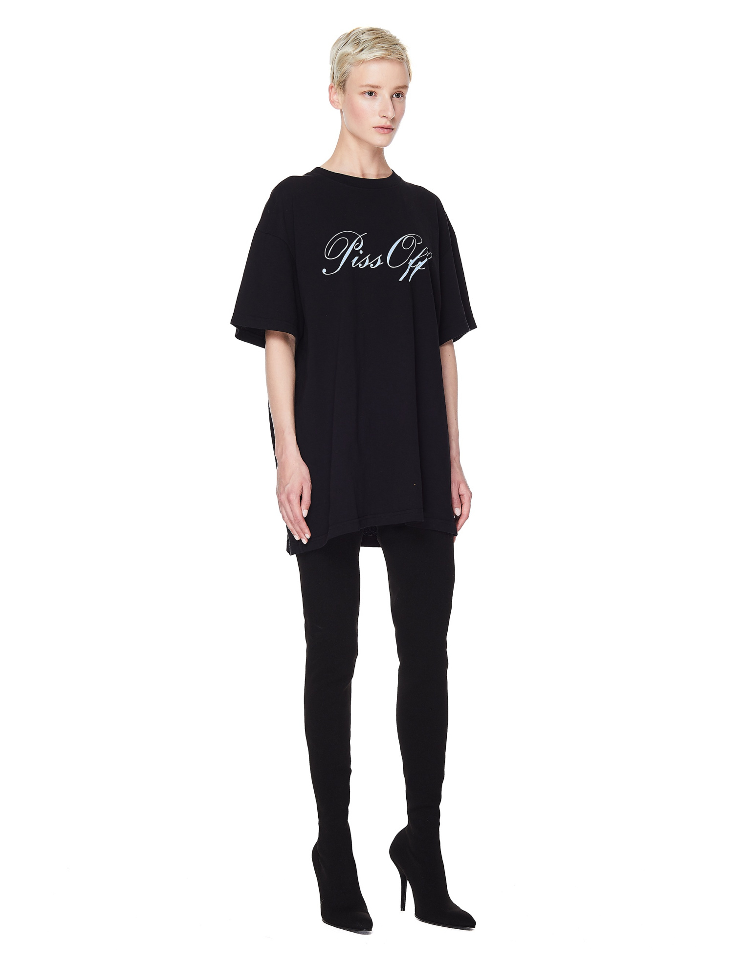 Midnight Studios Black Printed T-Shirt