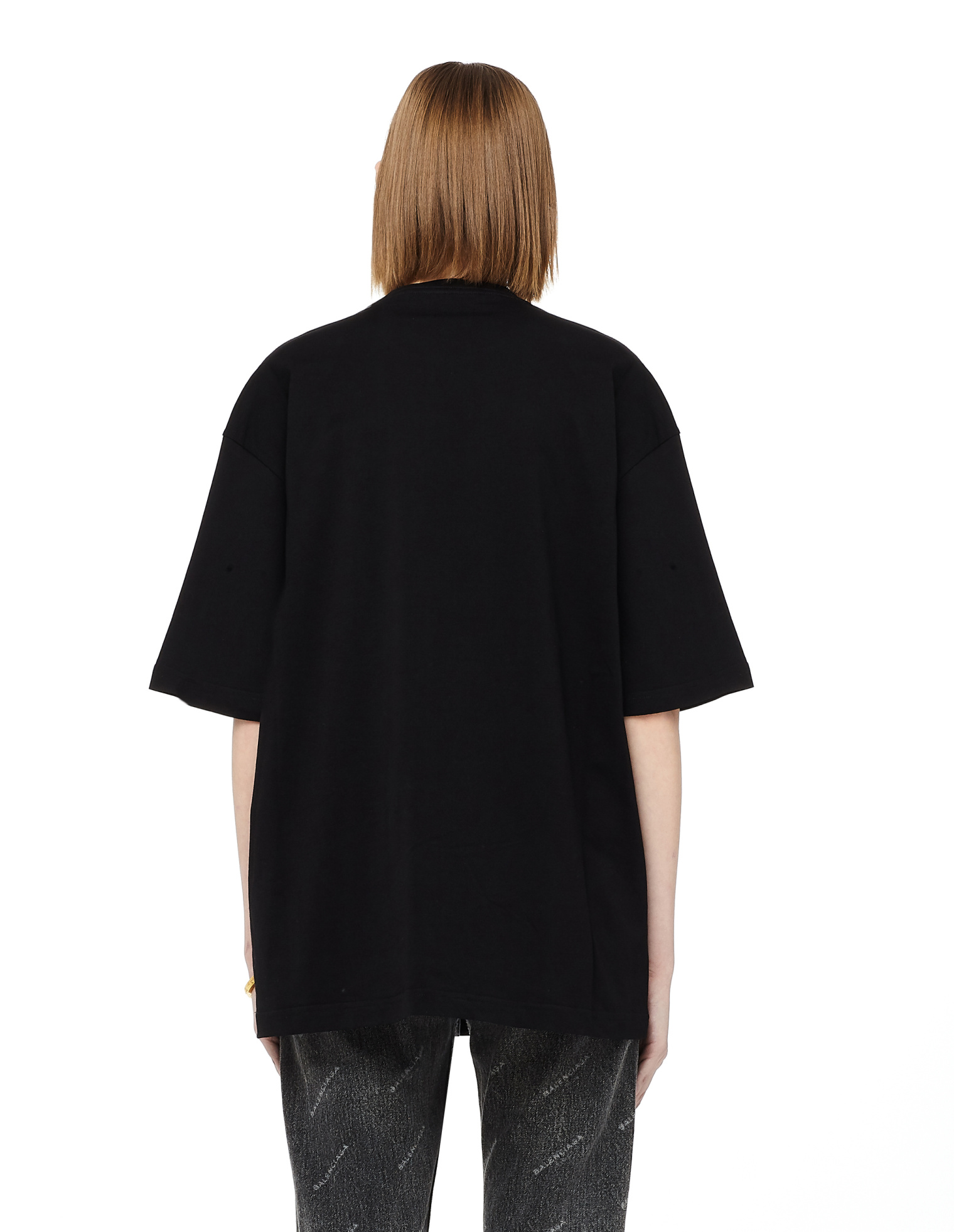 Balenciaga Хлопковая футболка с новым логотипом