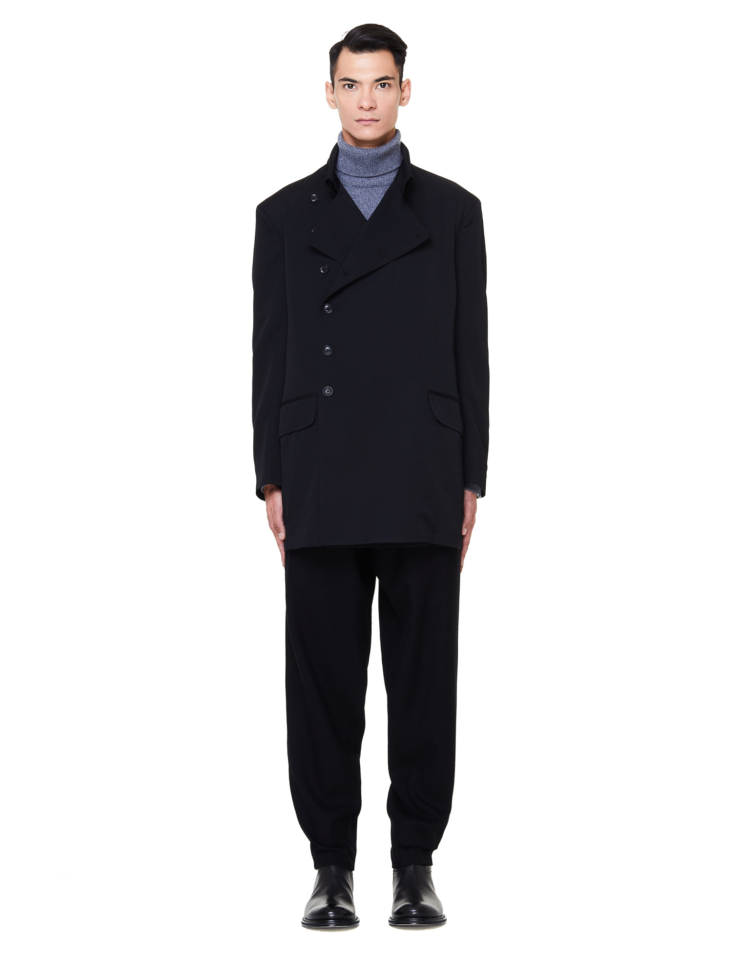 Yohji Yamamoto Black Gabardine Jacket