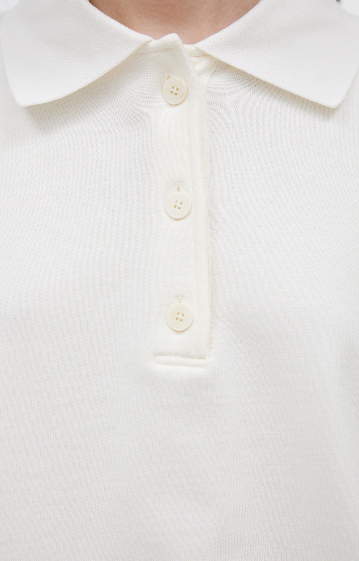 The Row White button-down polo shirt