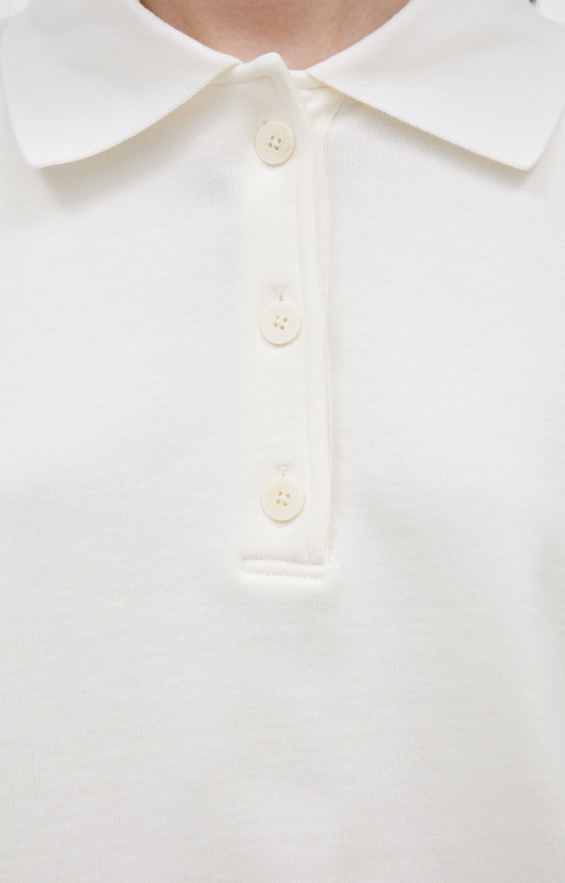 The Row White button-down polo shirt