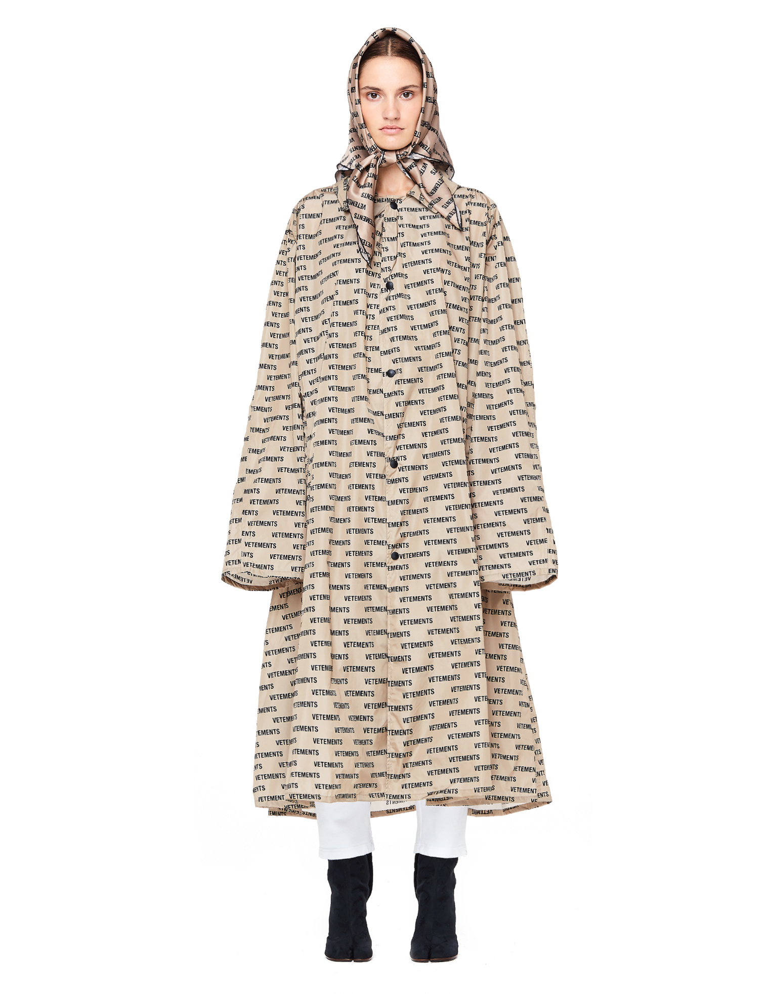 VETEMENTS Waterproof Monogram-printed Raincoat