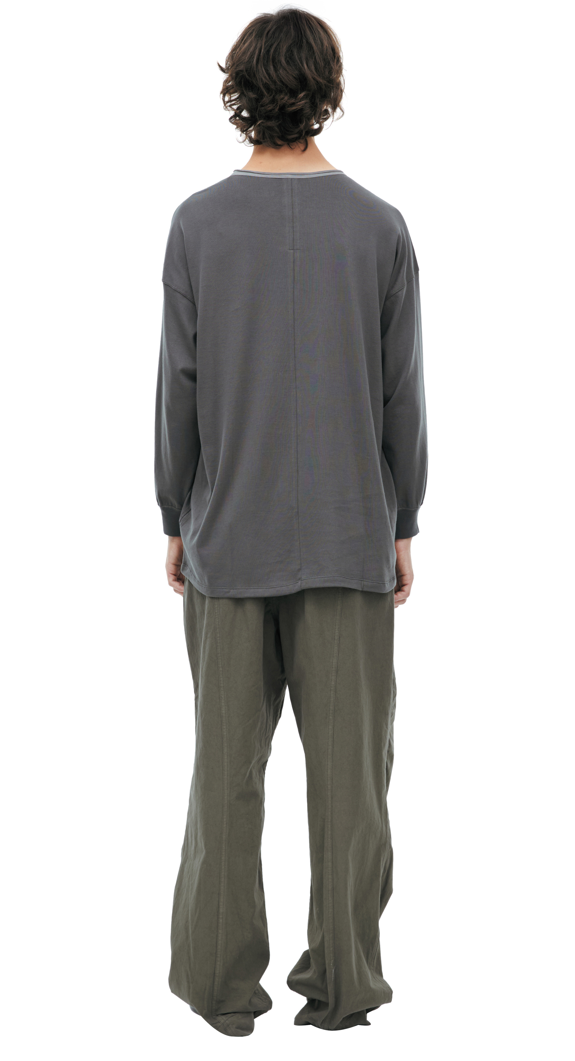 The Viridi-Anne Cotton longsleeve shirt with a fastener