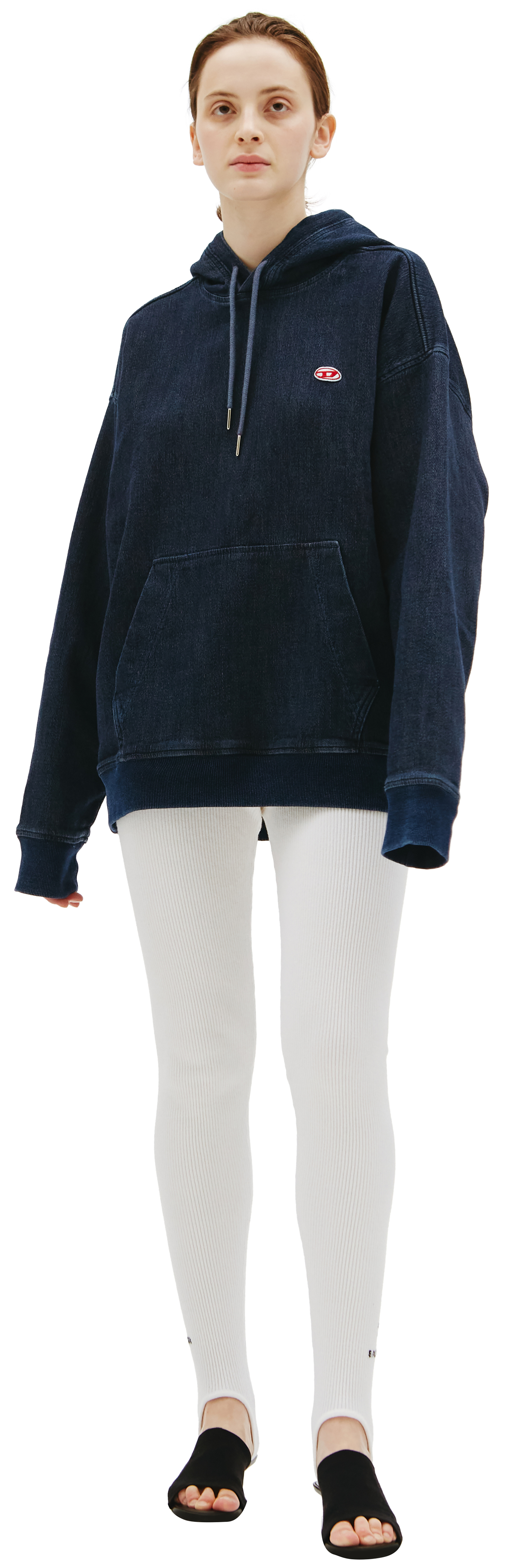 Diesel D-UM-RIB denim hoodie