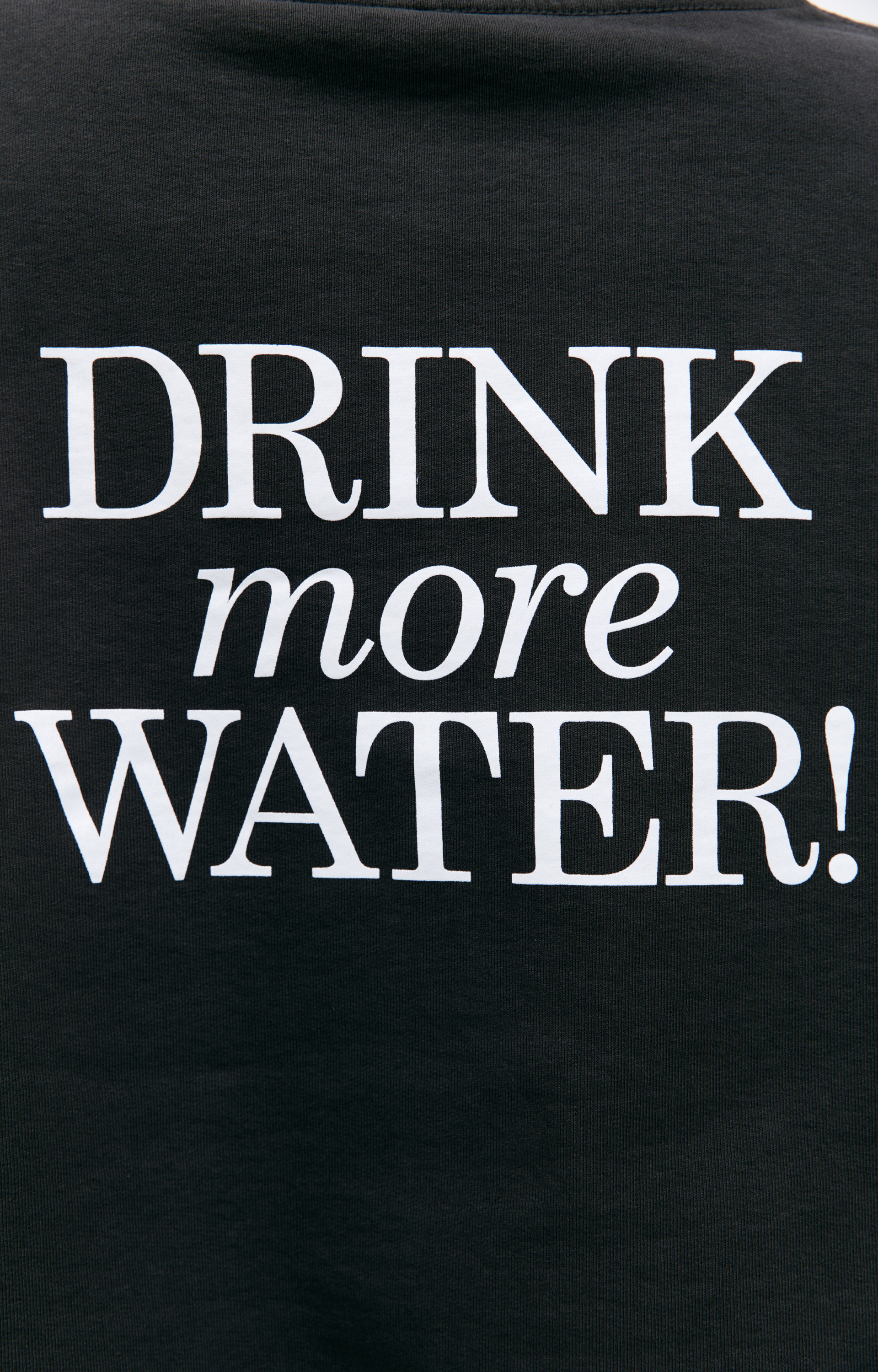 SPORTY & RICH Drink more water printed hoodie