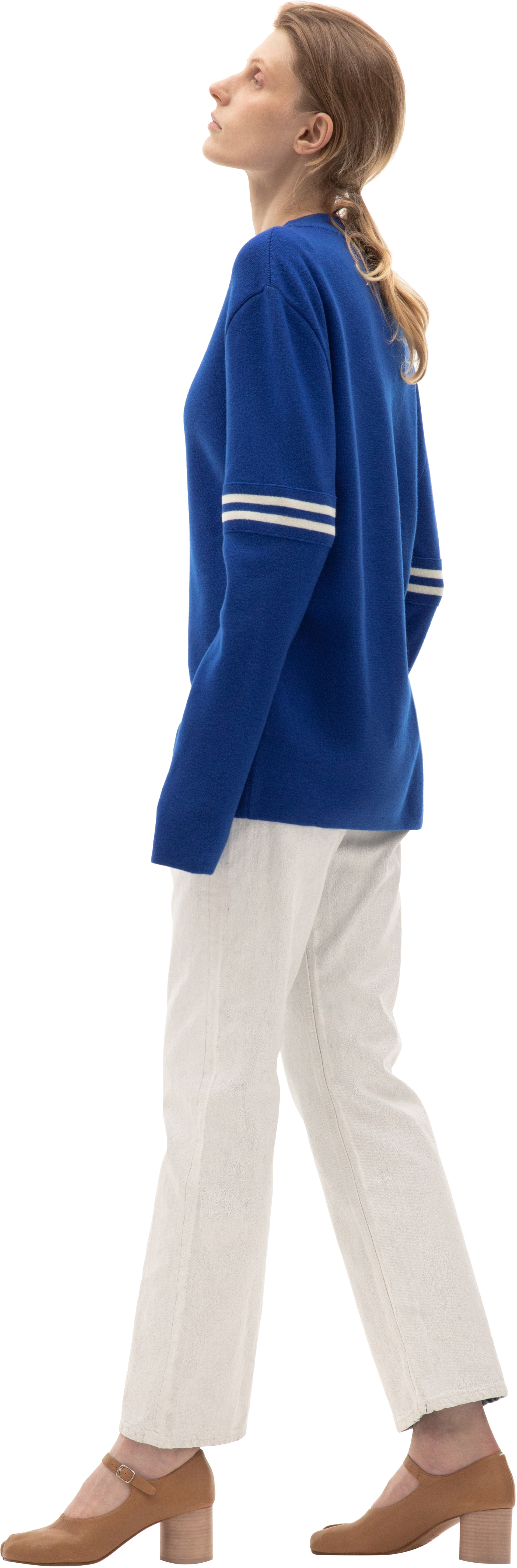 Maison Margiela Blue Striped Wool Jumper