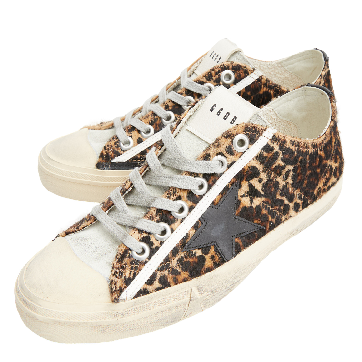 Golden Goose V-Star leopard sneakers