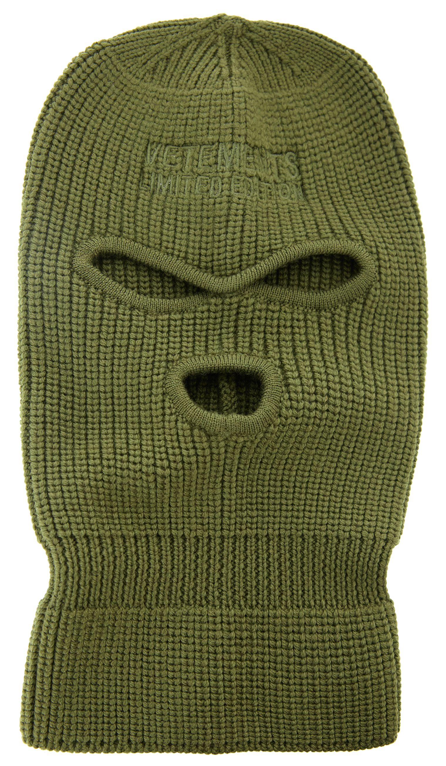 VETEMENTS Embroidered wool balaclava