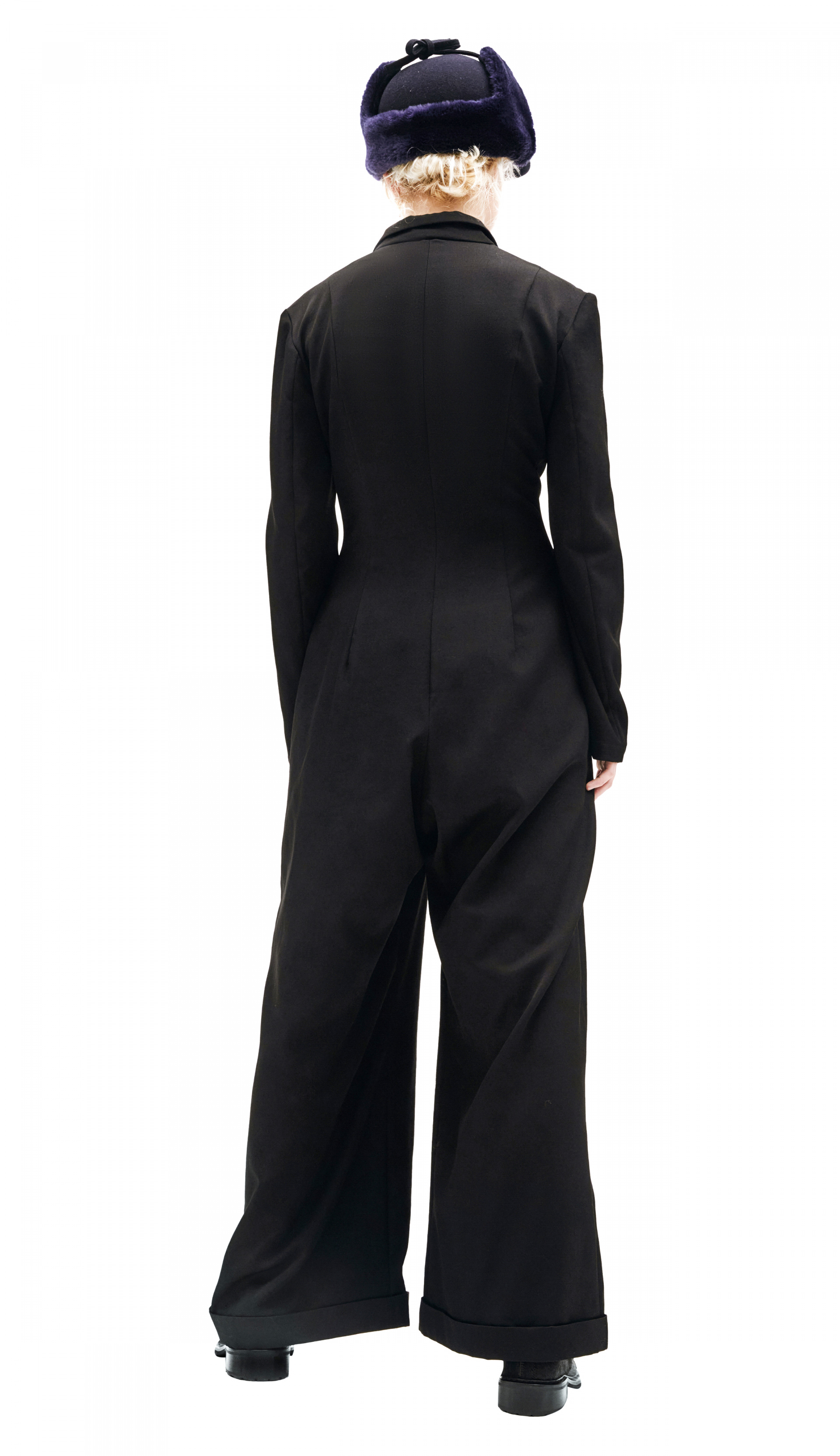 Yohji Yamamoto Black Wool Jumpsuit