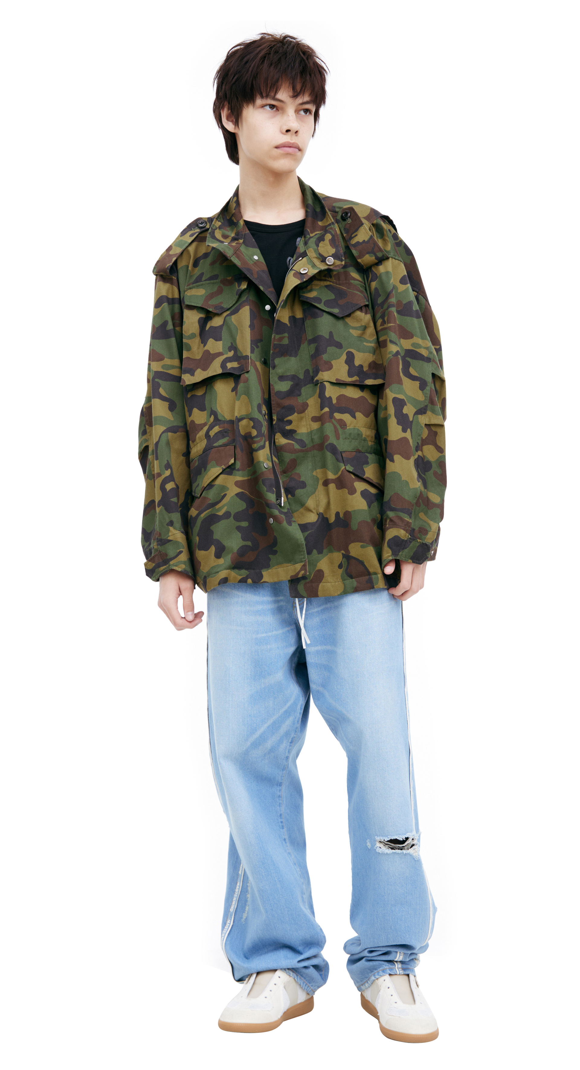 Mastermind WORLD Zippered camouflage jacket