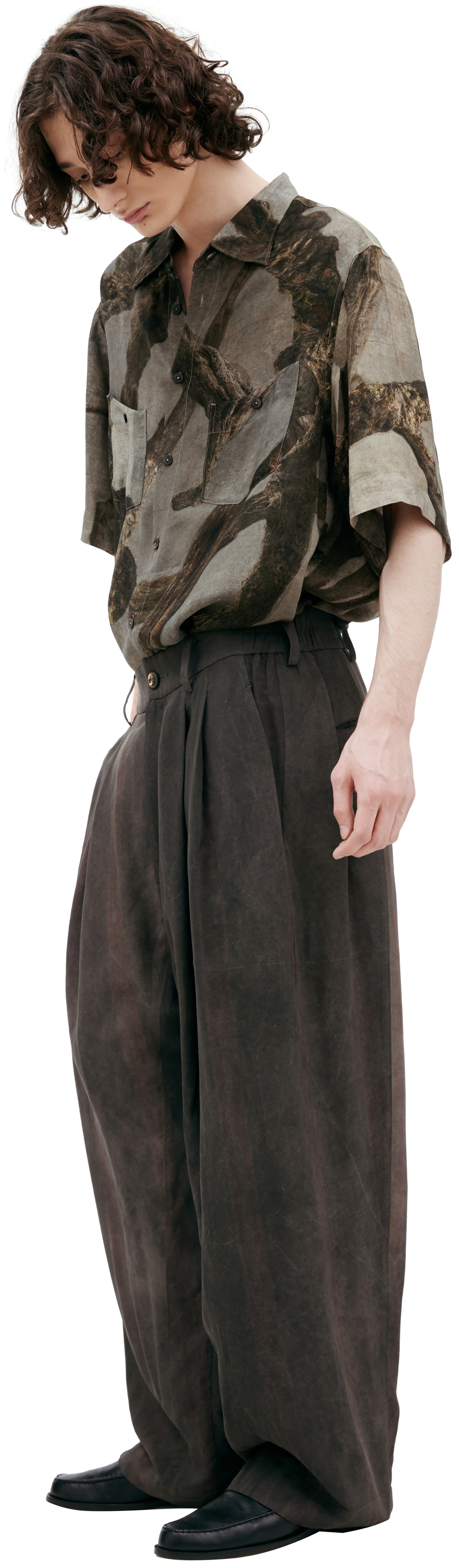 Ziggy Chen Straight striped trousers