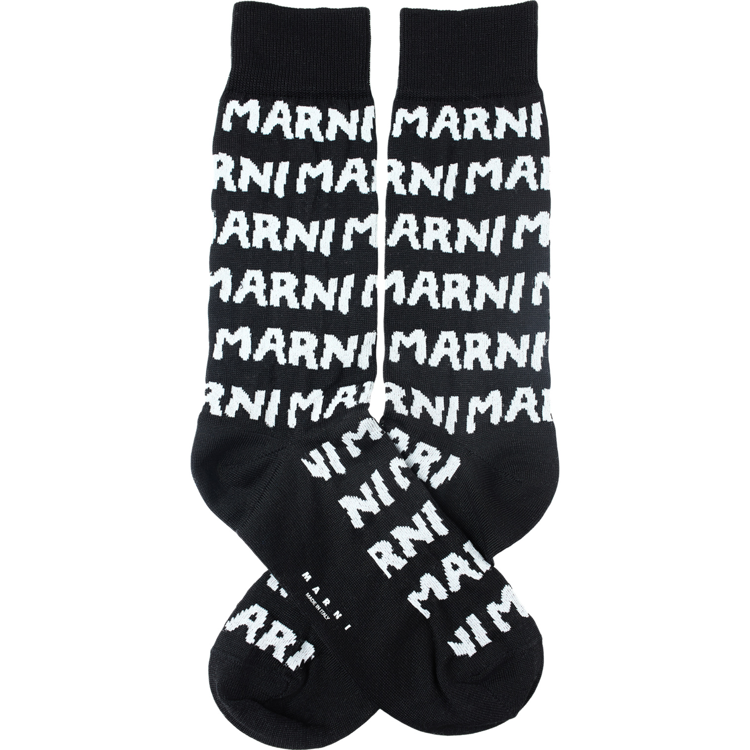 Marni Black logo socks