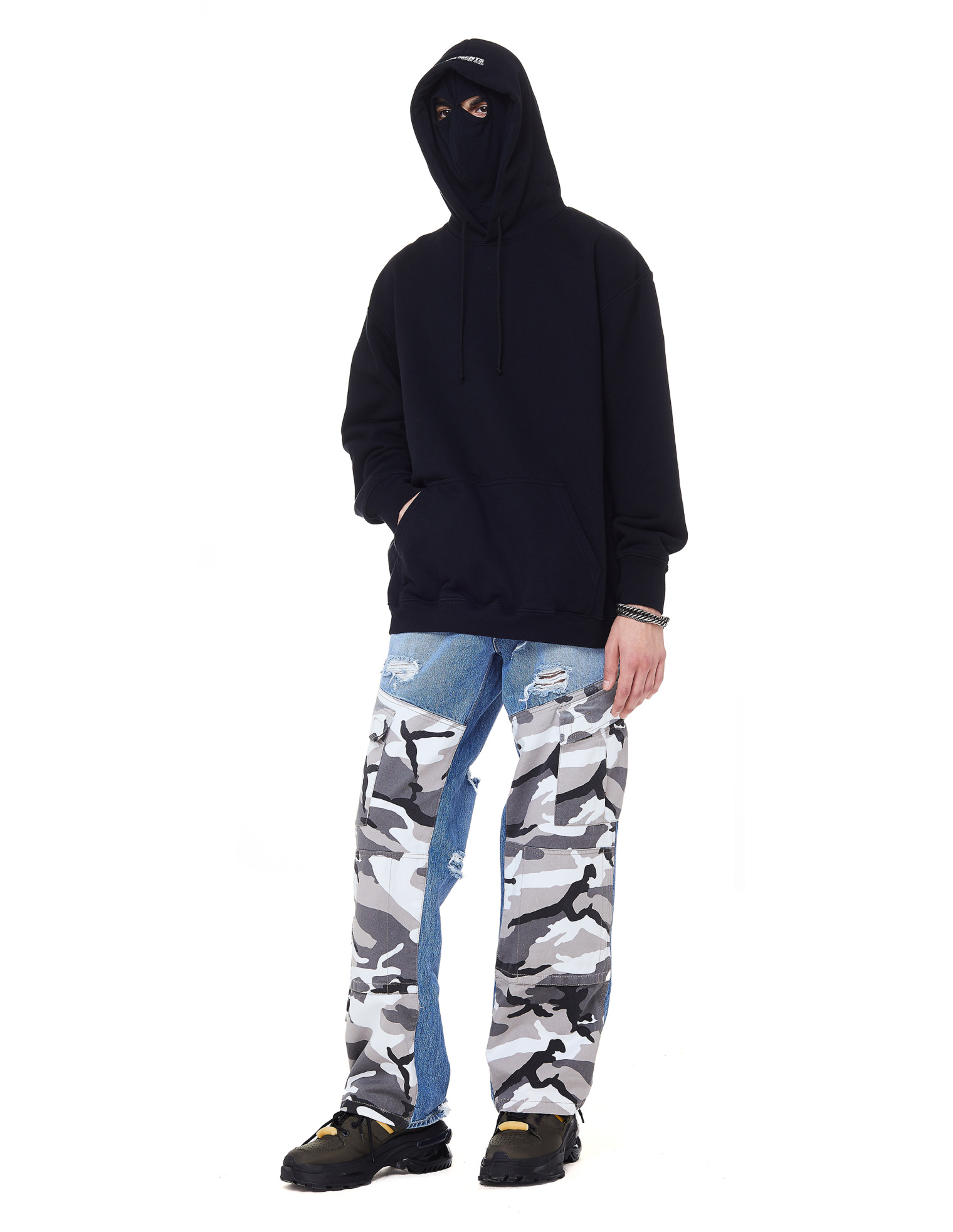 VETEMENTS Black Anarchy Printed Hoodie