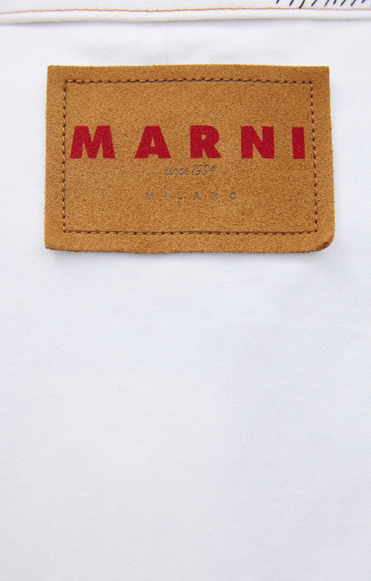 Buy Marni women white denim jacket with patches for $548 online on