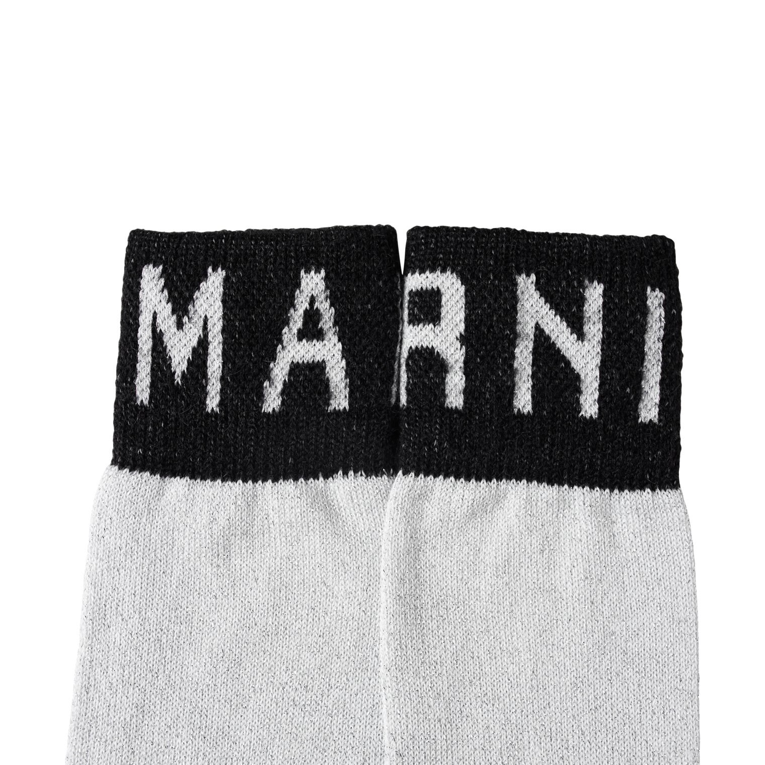 Marni White shimmer socks