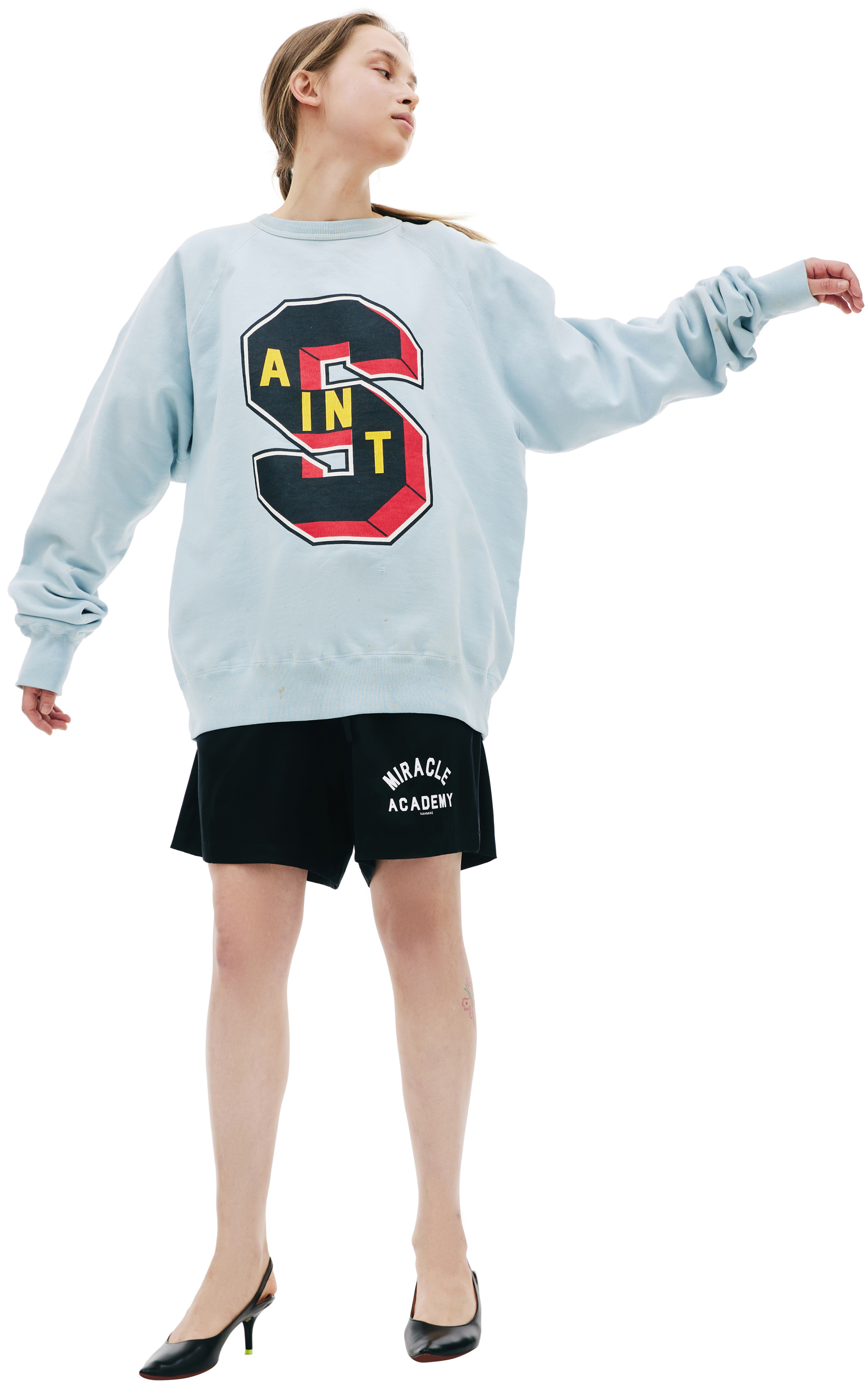 Saint Michael Saint Tears printed sweatshirt