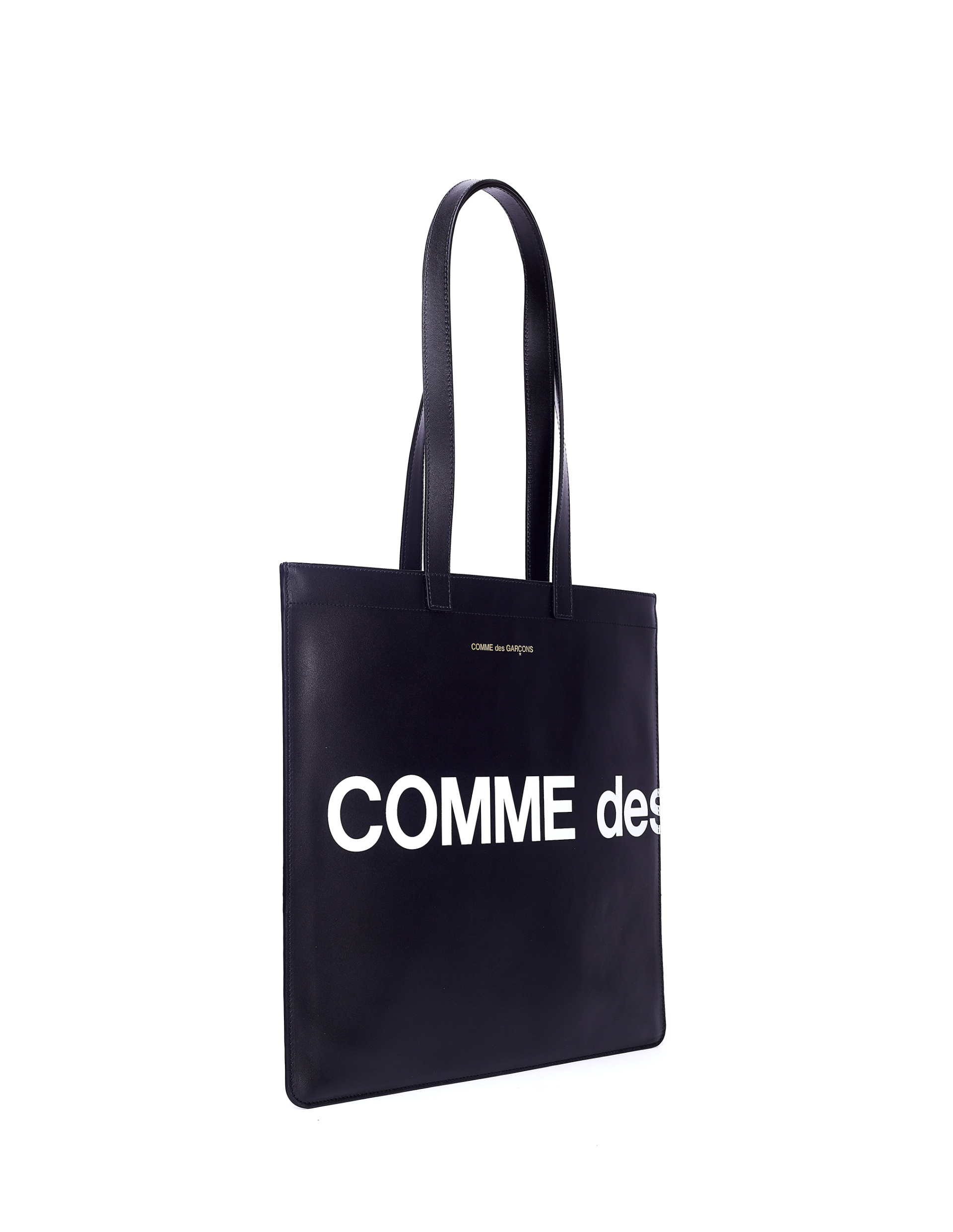 Comme des Garcons Wallets Black Leather Shopper Bag