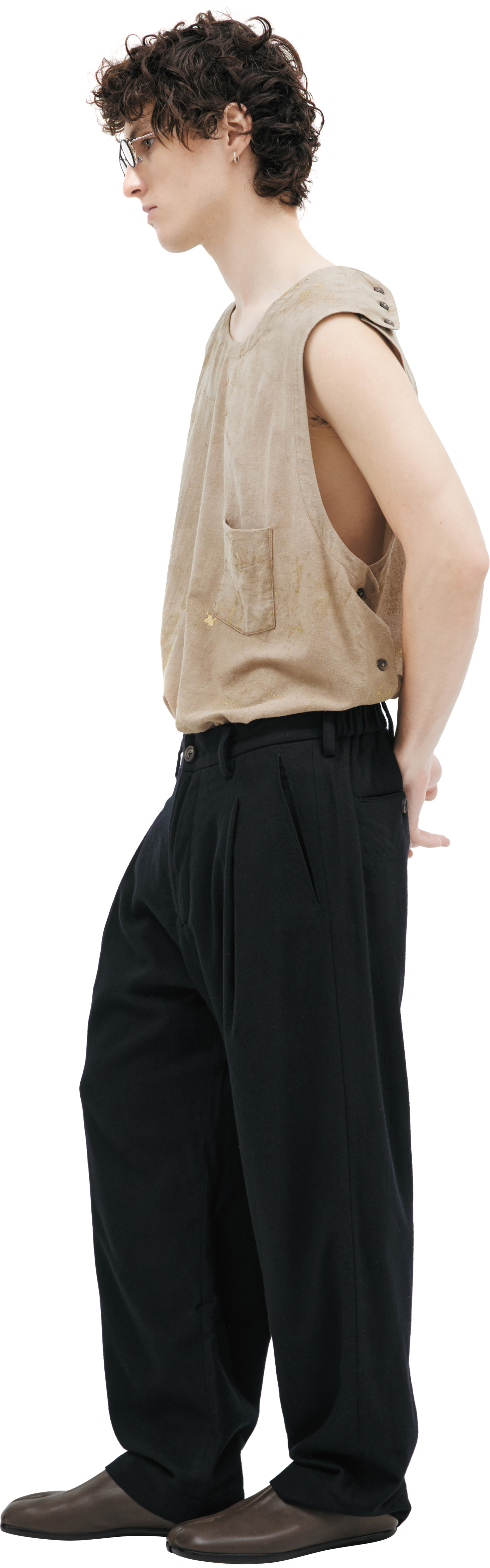 Ziggy Chen loose fitting trousers with pleats