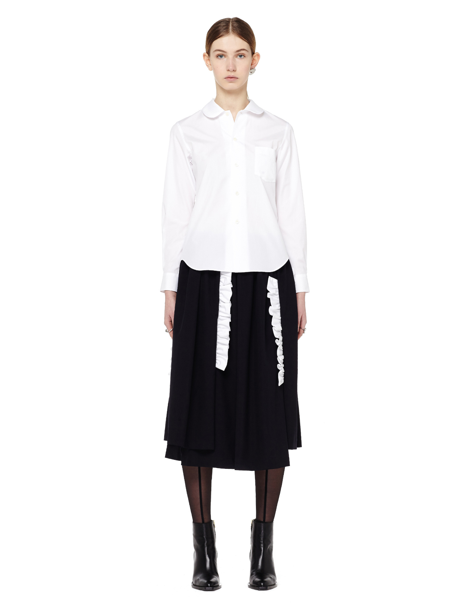 Comme des Garcons CdG Хлопковая блузка с круглым воротником